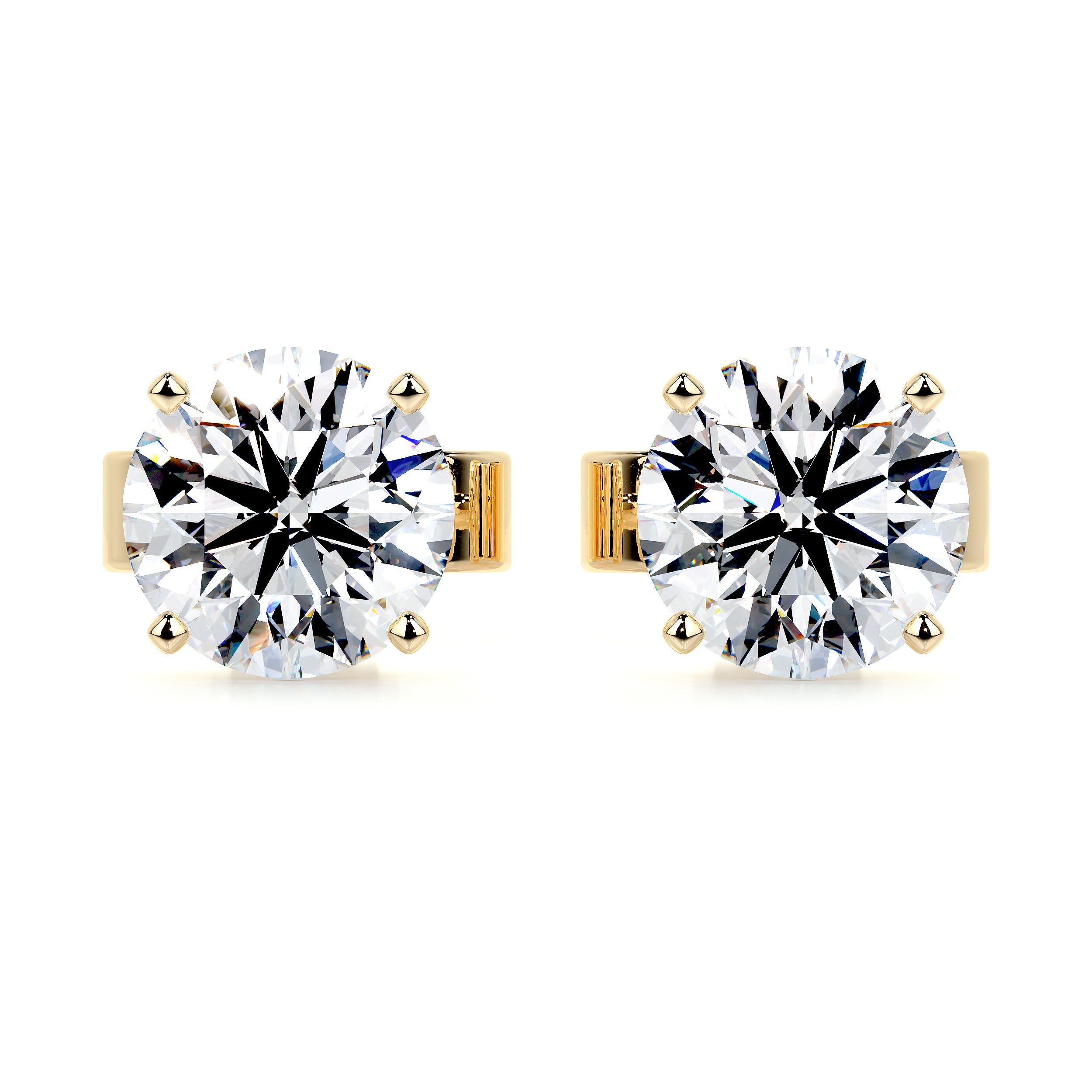 Allen Lab Grown Diamond Earrings   (6 Carat) -18K Yellow Gold