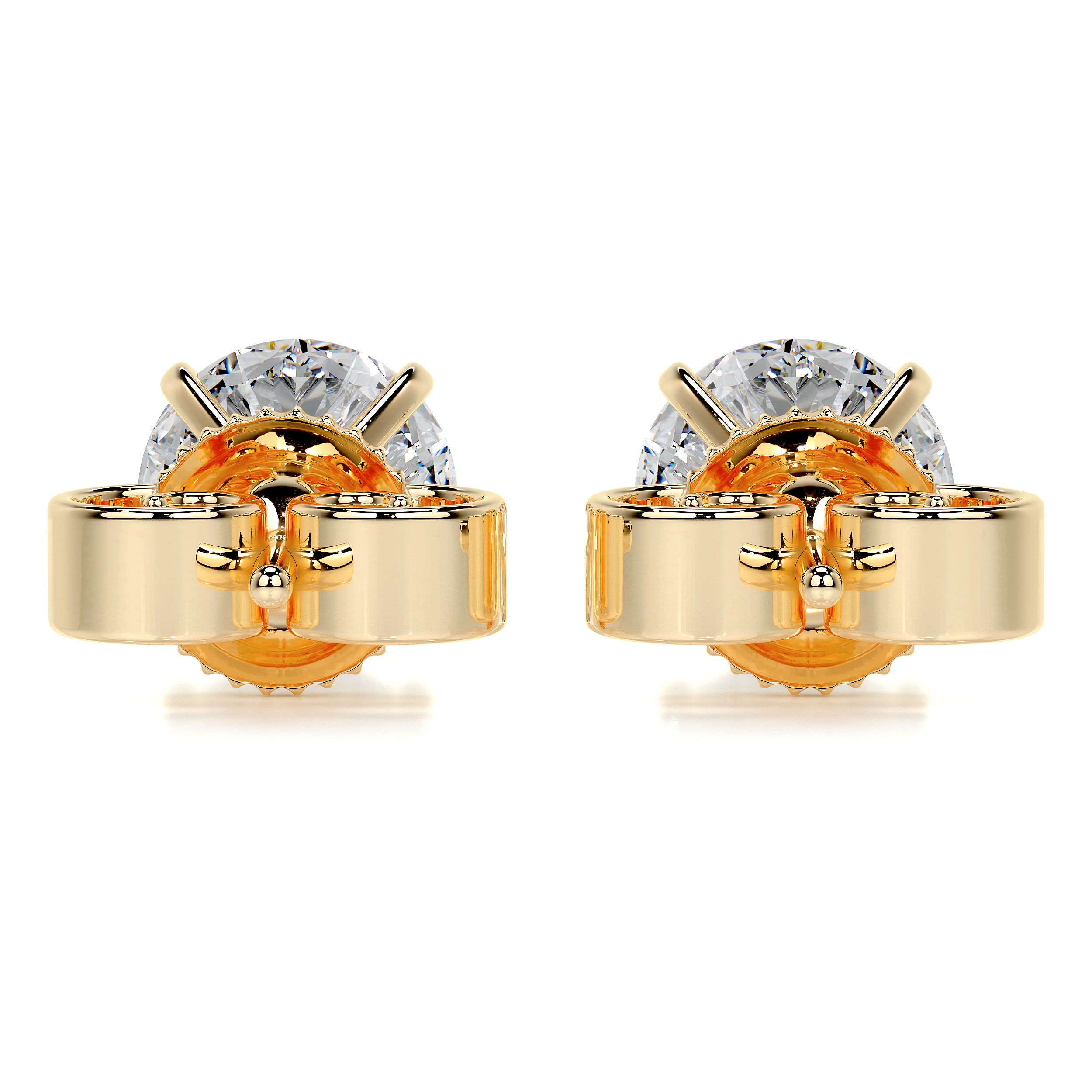 Allen Diamond Earrings   (6 Carat) -18K Yellow Gold