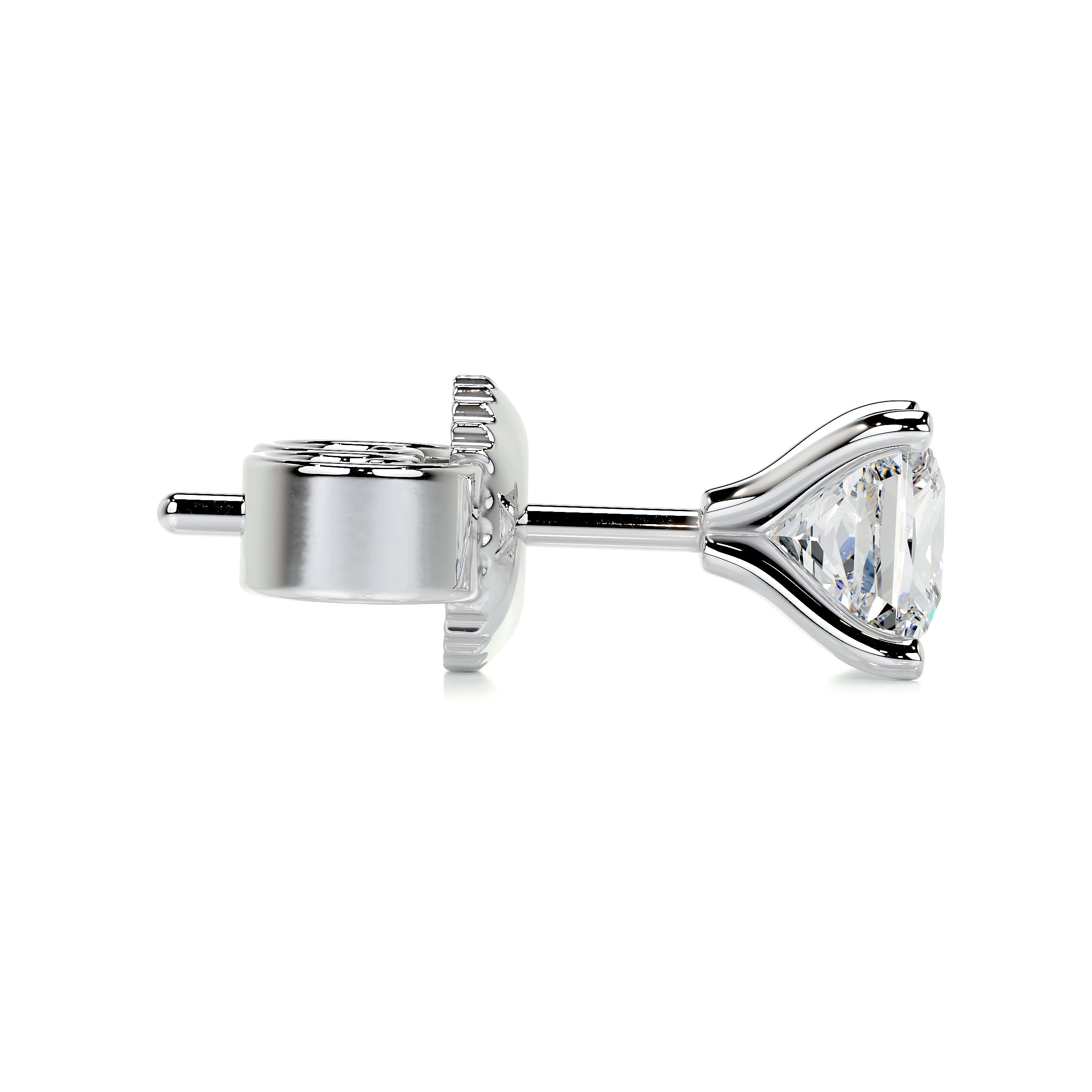 Jamie Lab Grown Diamond Earrings   (2 Carat) -14K White Gold