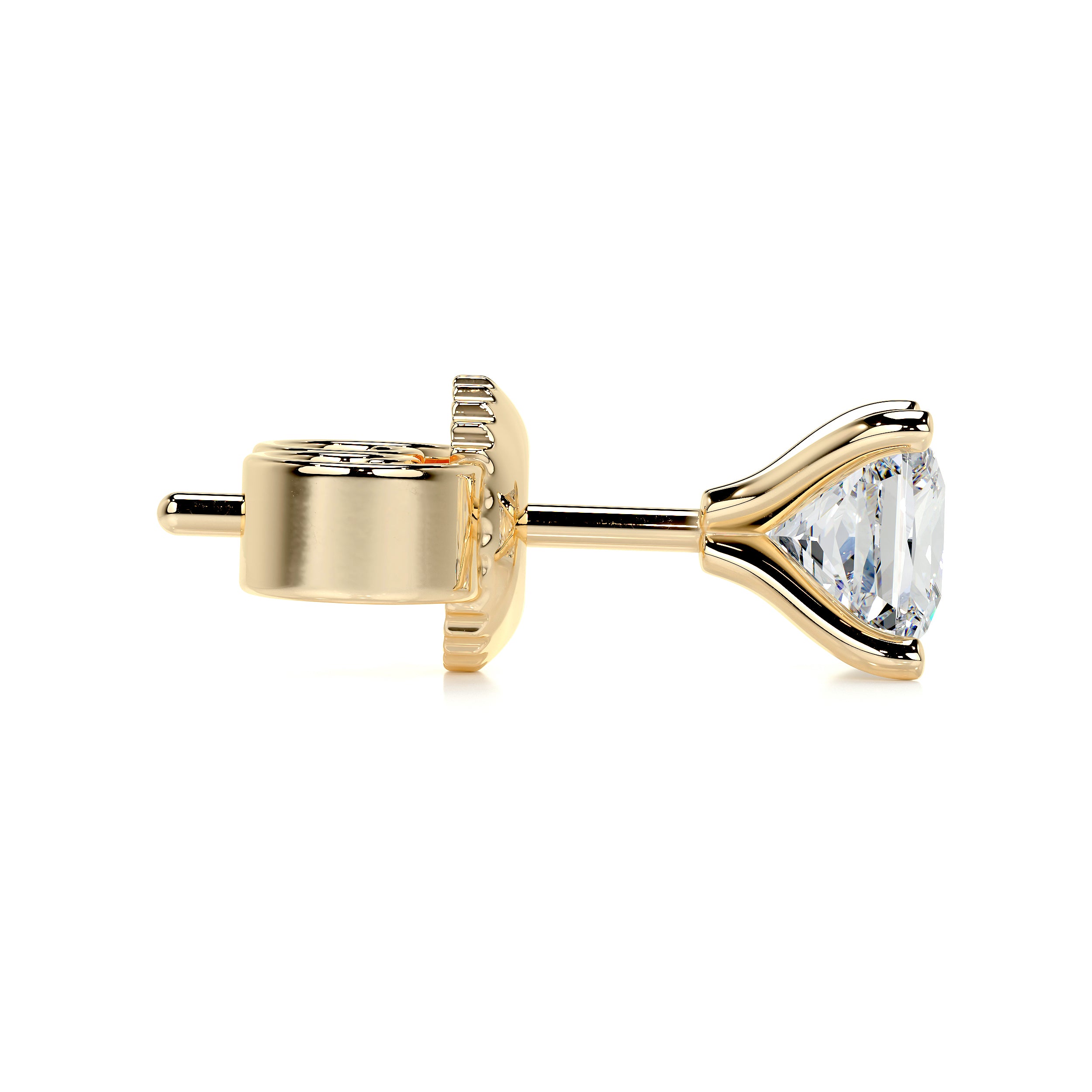 Jamie Diamond Earrings   (2 Carat) -18K Yellow Gold