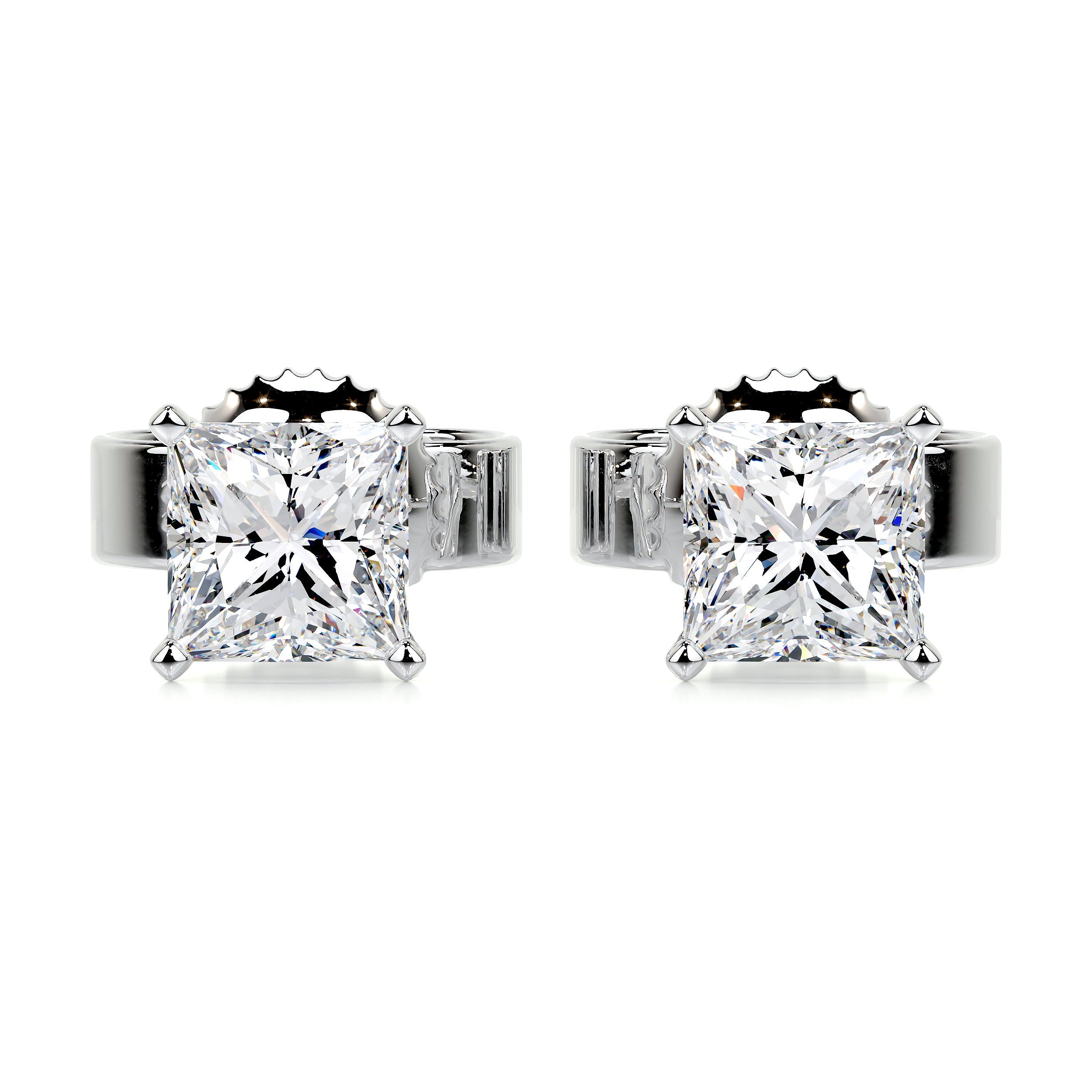 Jamie Lab Grown Diamond Earrings   (3 Carat) -18K White Gold