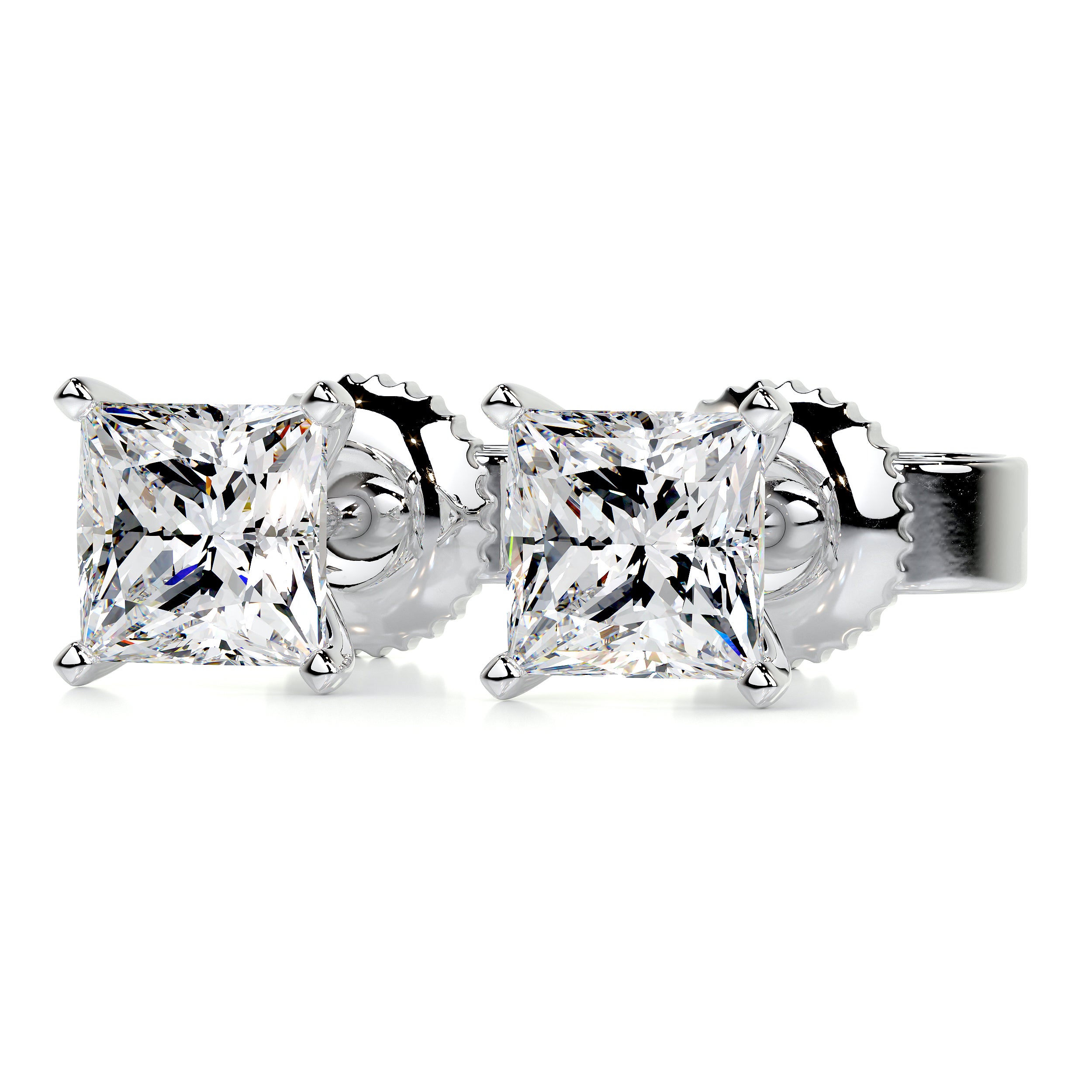 Jamie Diamond Earrings   (4 Carat) -18K White Gold