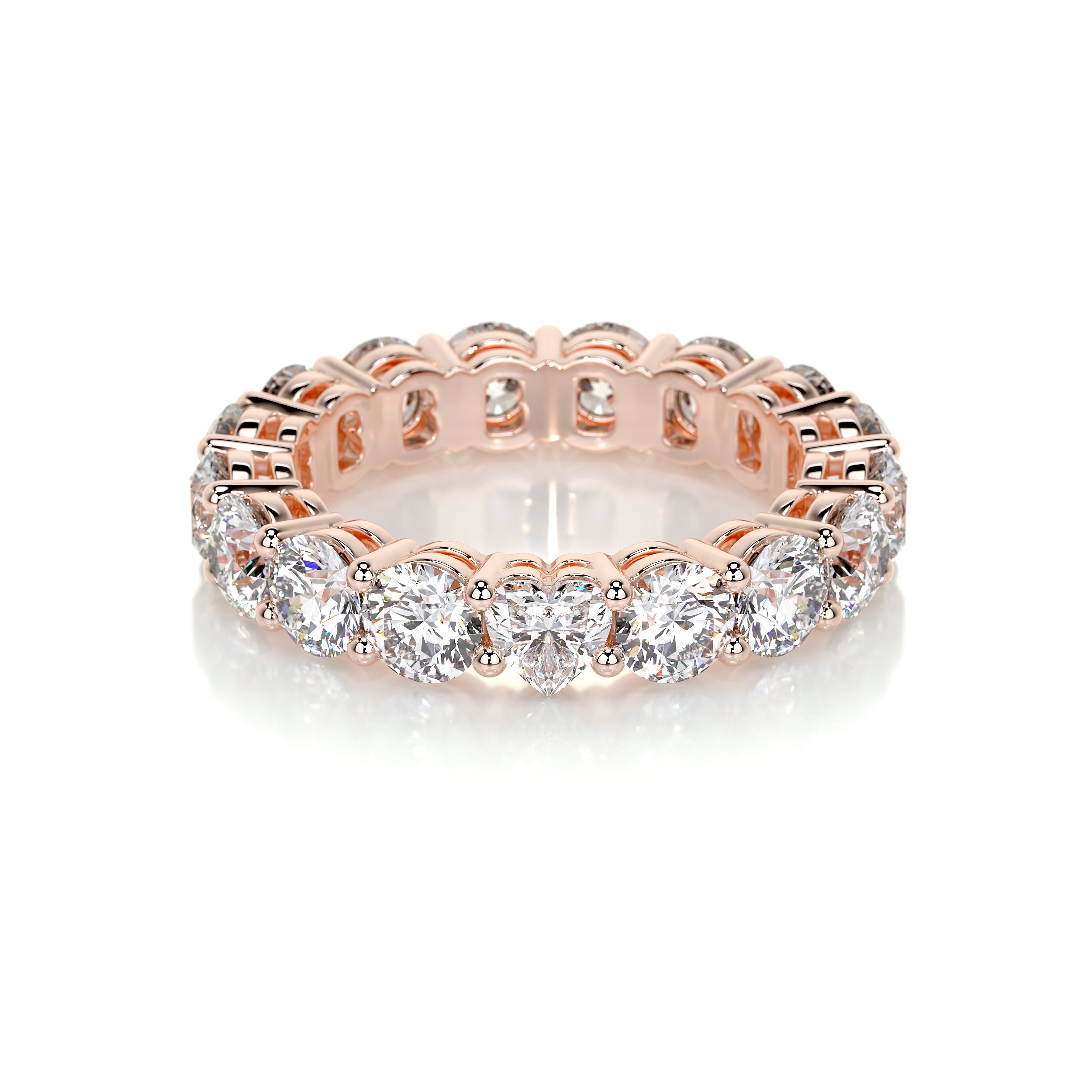 Anne Lab Grown Diamond Wedding Ring   (4 Carat) -14K Rose Gold