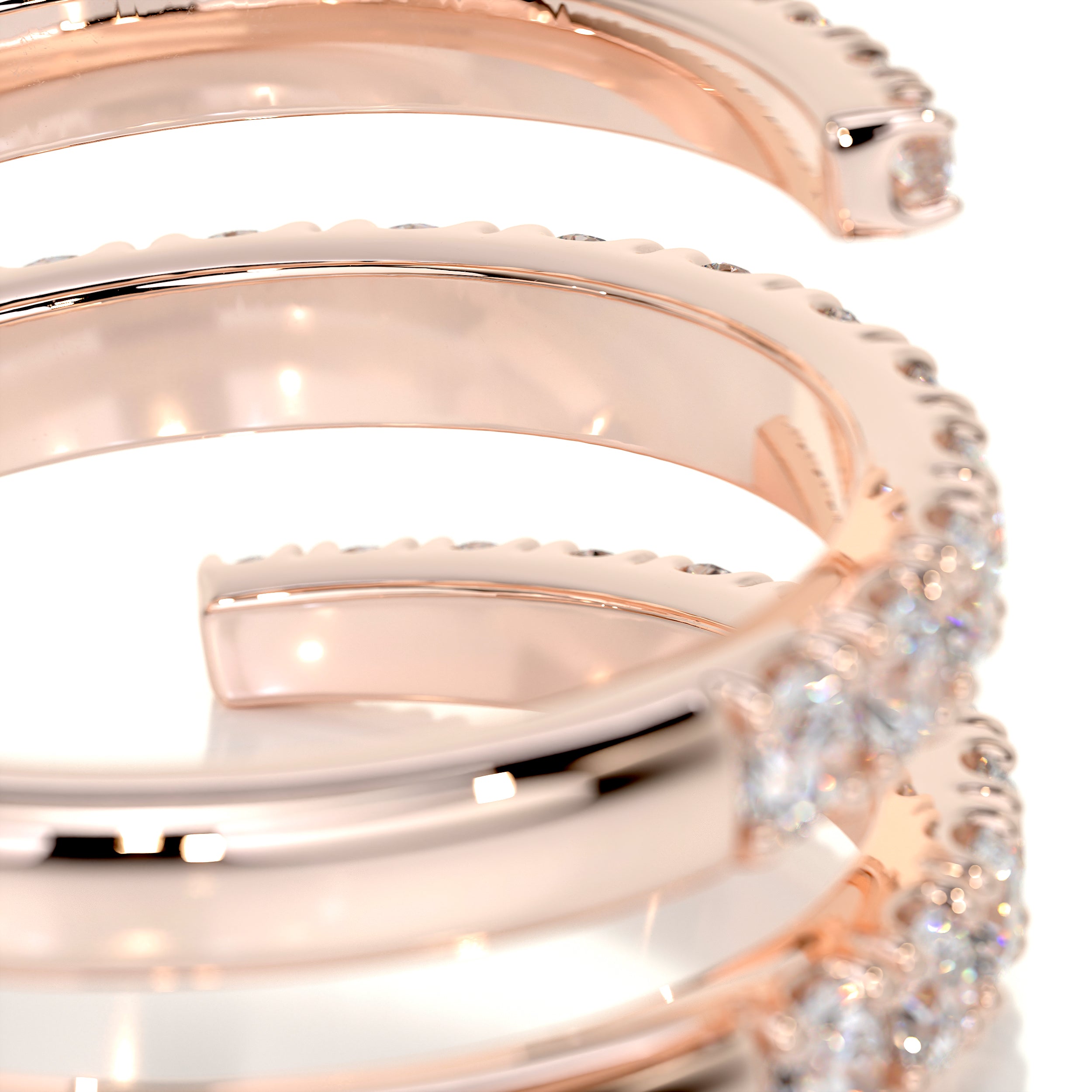 Carrie Diamond Wedding Ring   (1 Carat) -14K Rose Gold