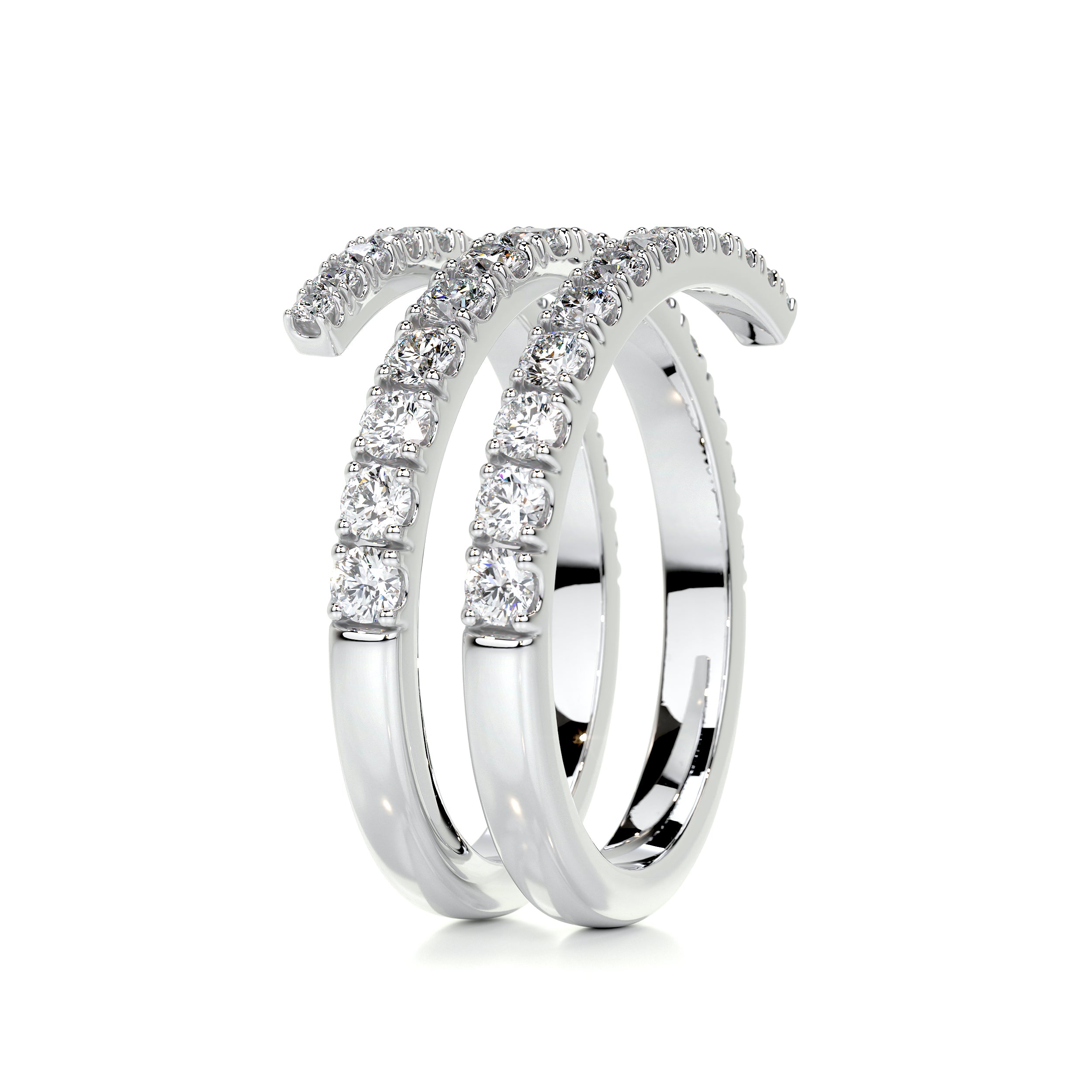 Carrie Diamond Wedding Ring   (1 Carat) -14K White Gold