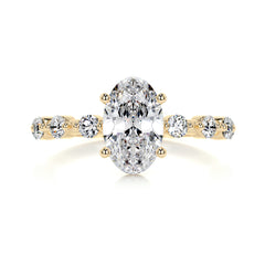 Bell Diamond Engagement Ring -18K Yellow Gold