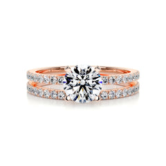 Stephanie Diamond Bridal Set -14K Rose Gold