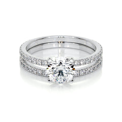 Stephanie Lab Grown Diamond Bridal Set -14K White Gold