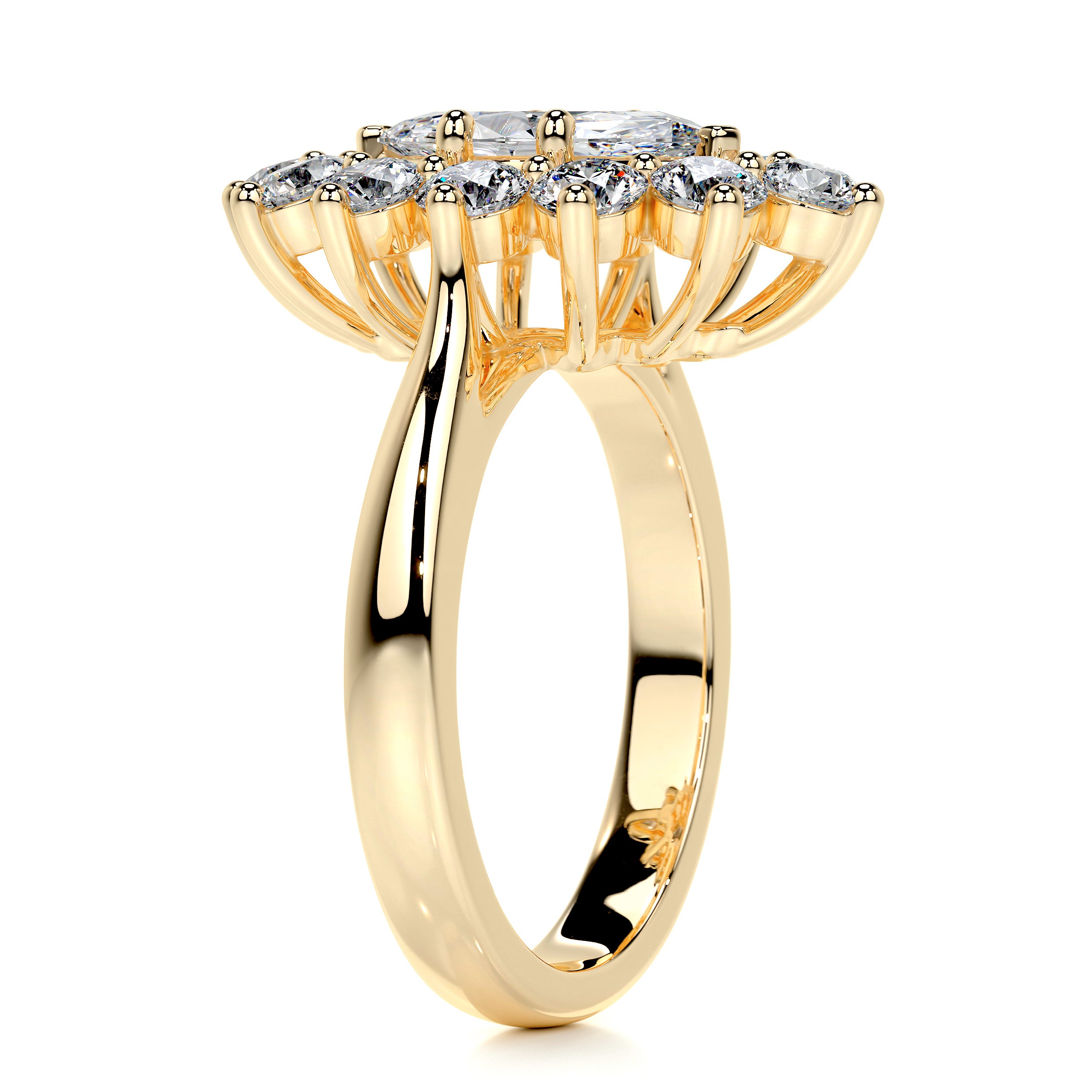 Yali Diamond Engagement Ring -18K Yellow Gold