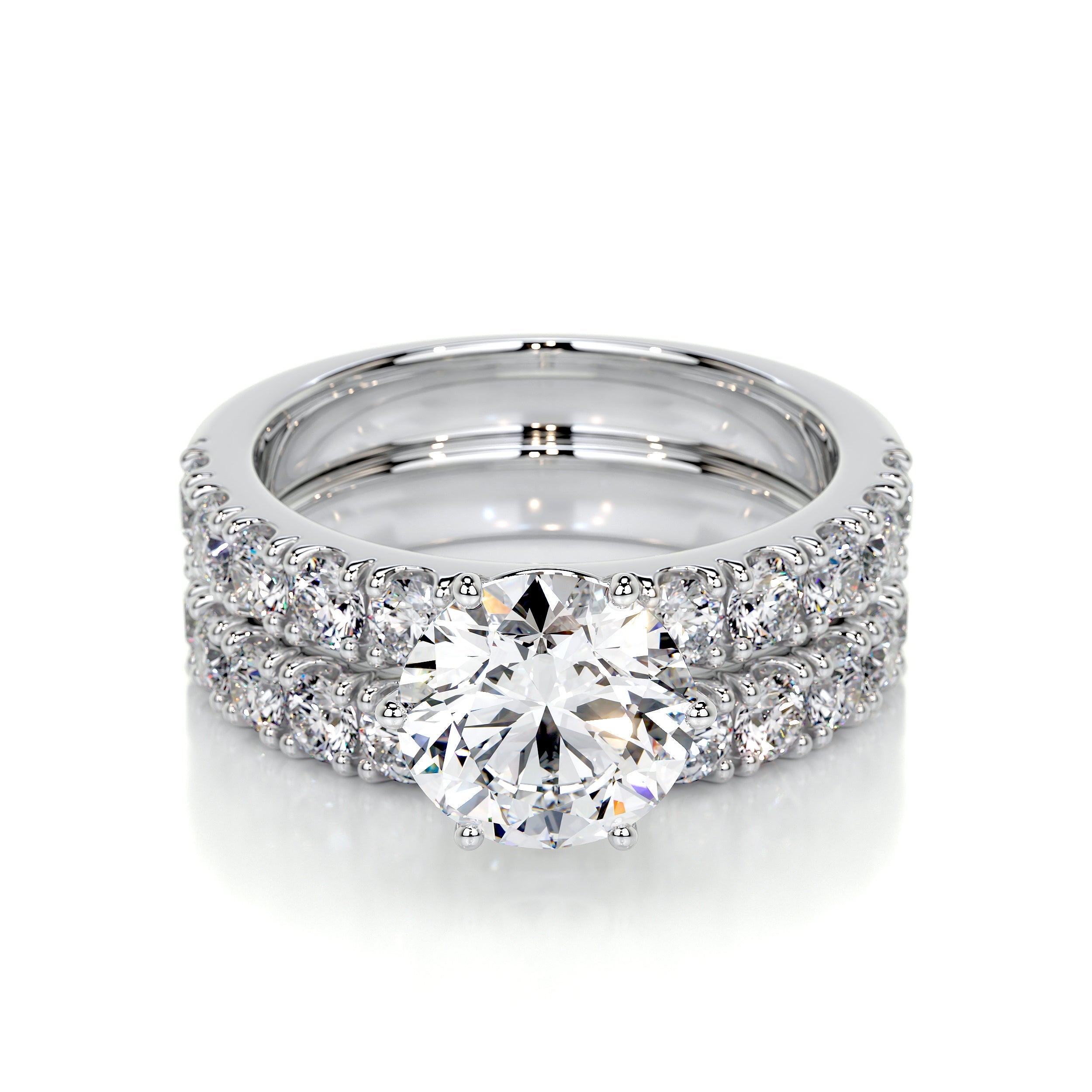 Destiny Lab Grown Diamond Bridal Set   (7.5 Carat) -14K White Gold