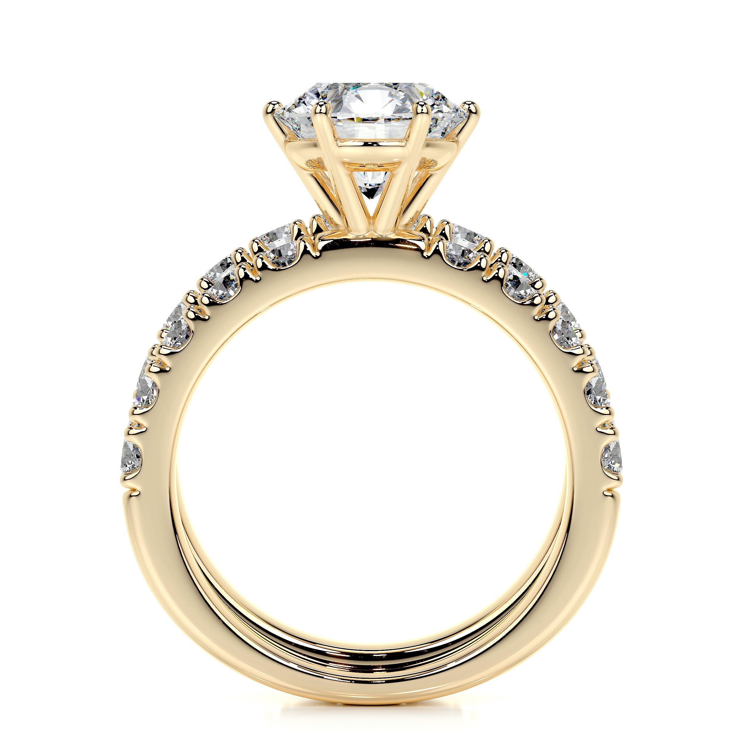 Destiny Lab Grown Diamond Bridal Set   (7.5 Carat) -18K Yellow Gold