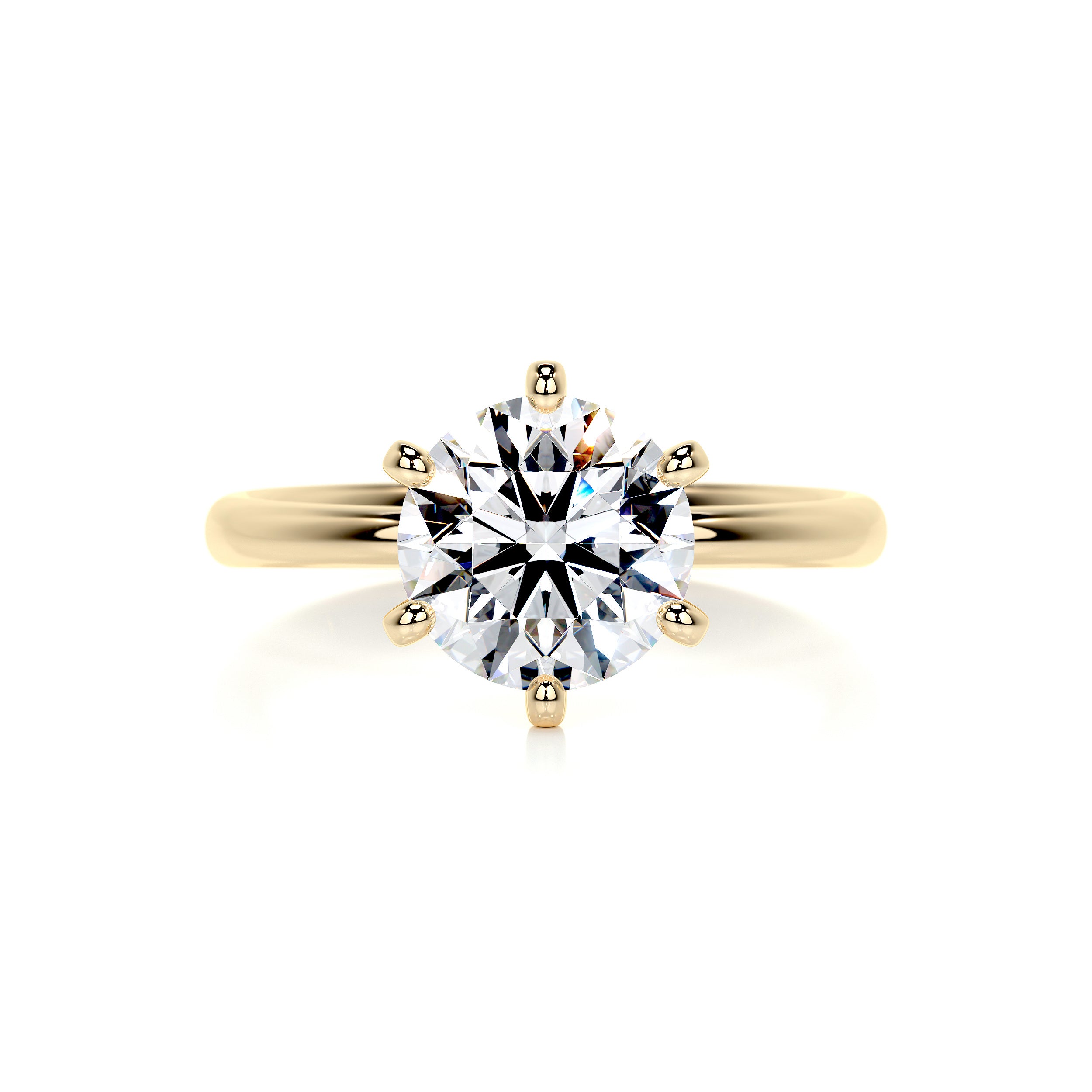 Samantha Diamond Engagement Ring   (2 Carat) -18K Yellow Gold