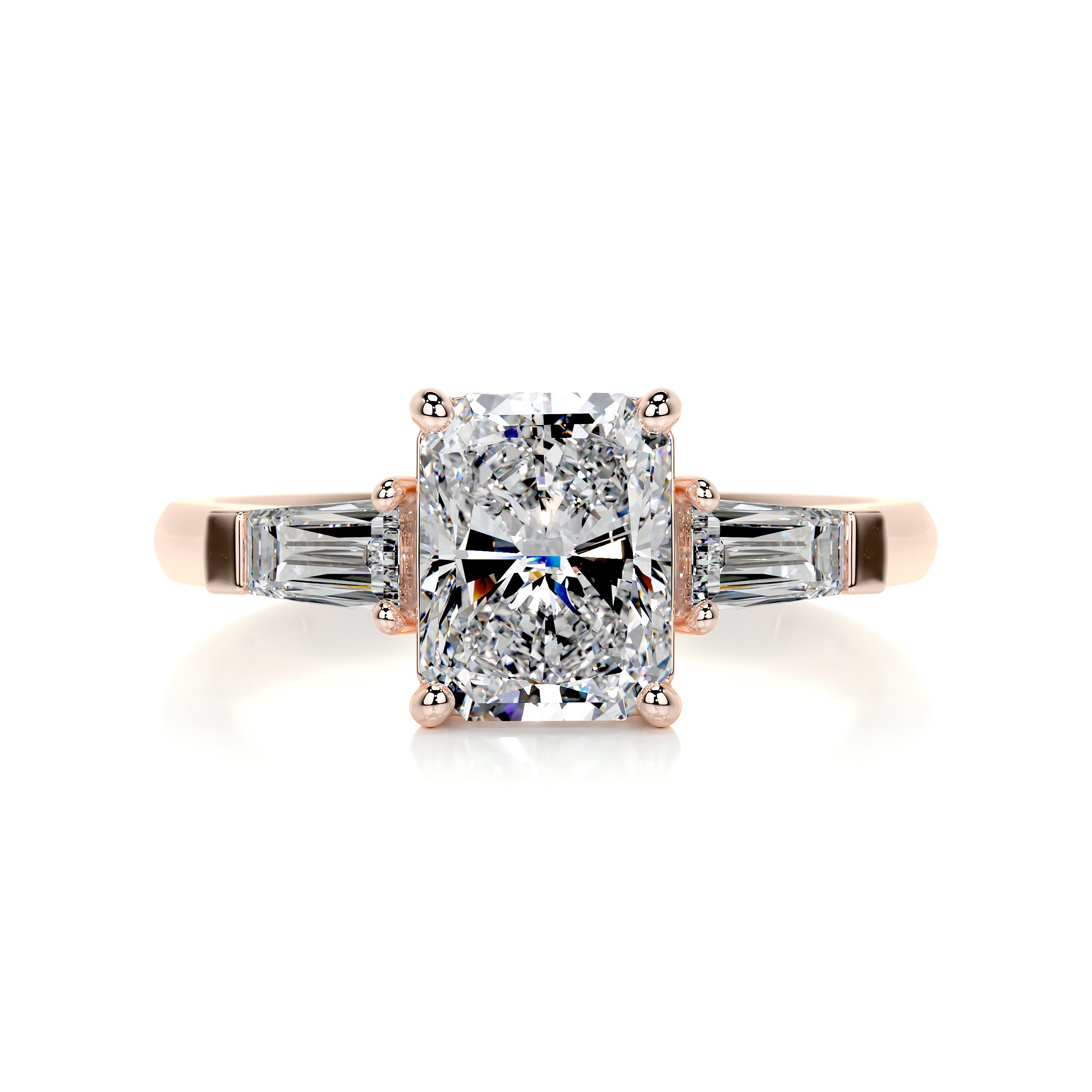 Skylar Diamond Engagement Ring   (1.8 Carat) -14K Rose Gold