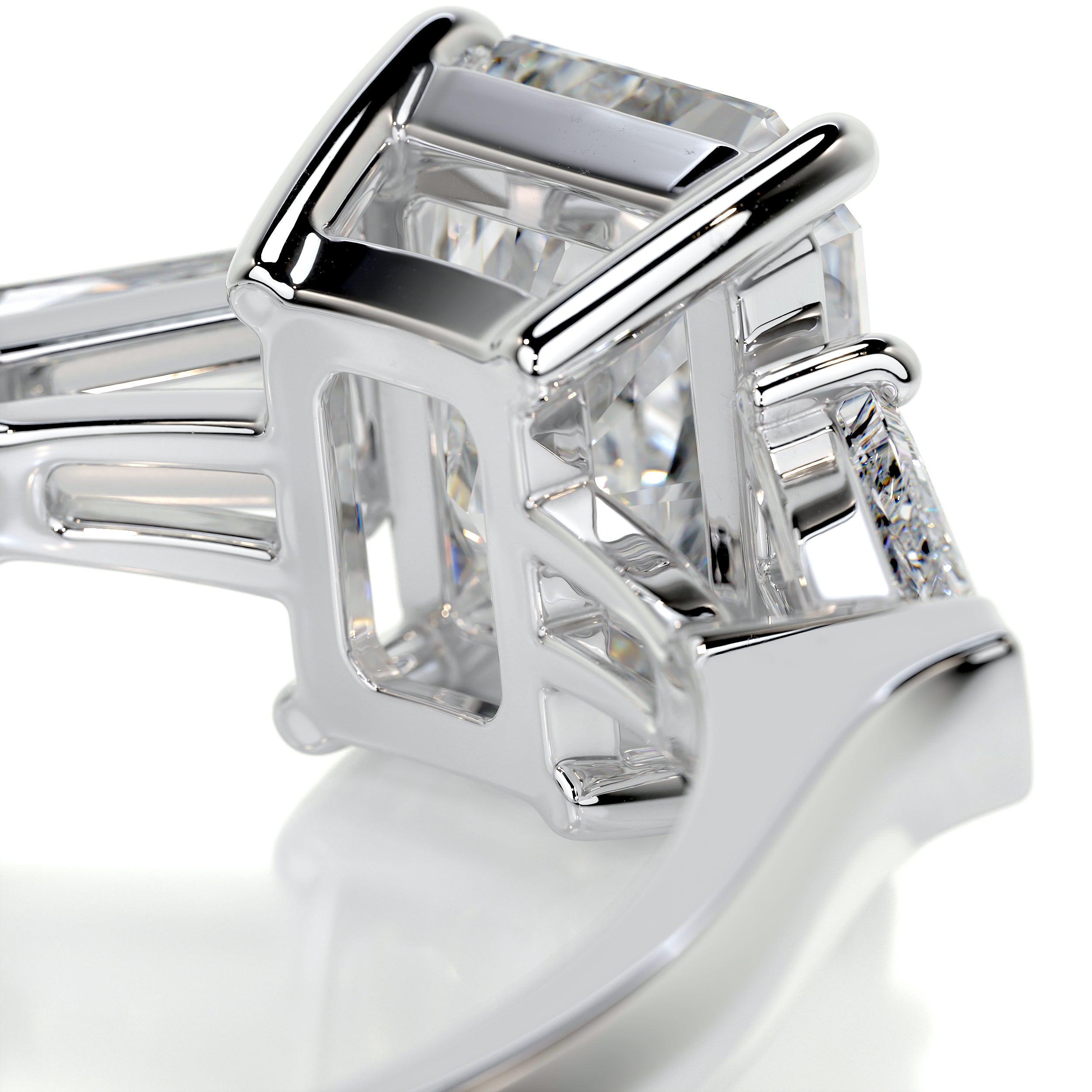 Skylar Diamond Engagement Ring   (1.8 Carat) -18K White Gold