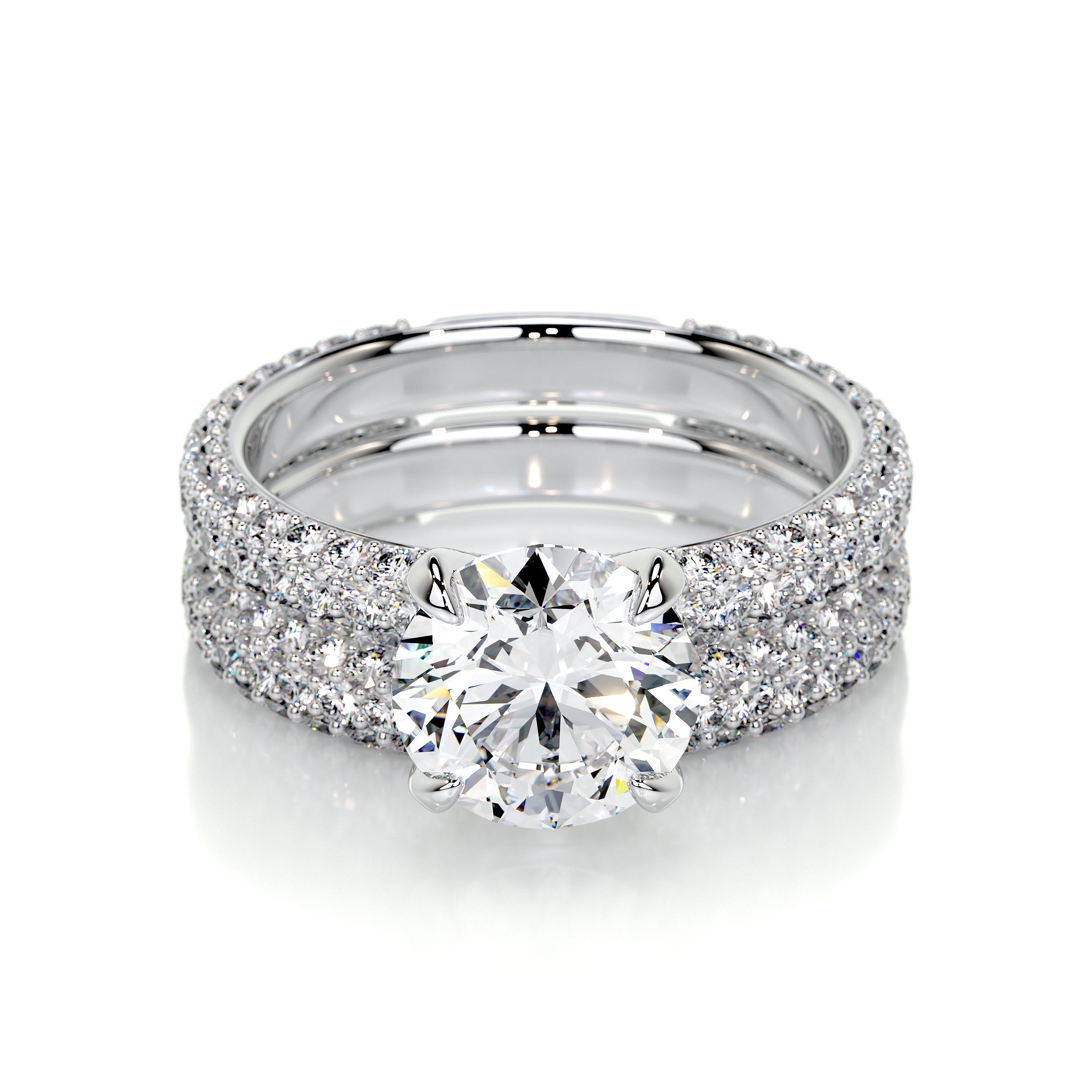 Charlotte Lab Grown Diamond Bridal Set   (4 Carat) -Platinum