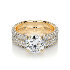 Charlotte Lab Grown Diamond Bridal Set -18K Yellow Gold