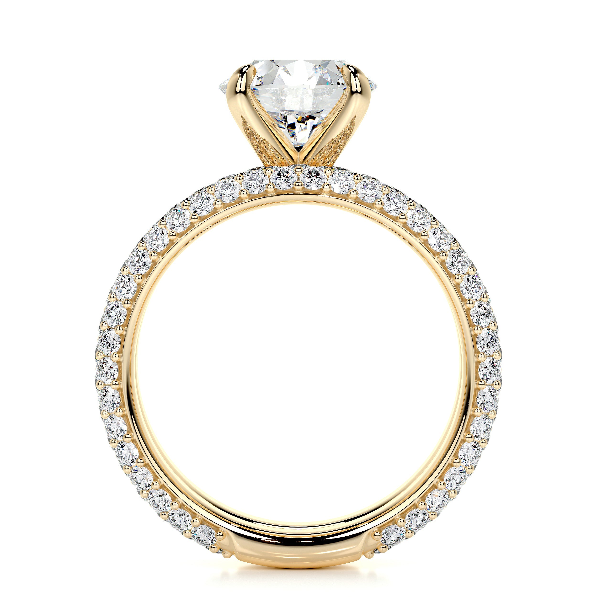 Charlotte Lab Grown Diamond Bridal Set   (4 Carat) -18K Yellow Gold