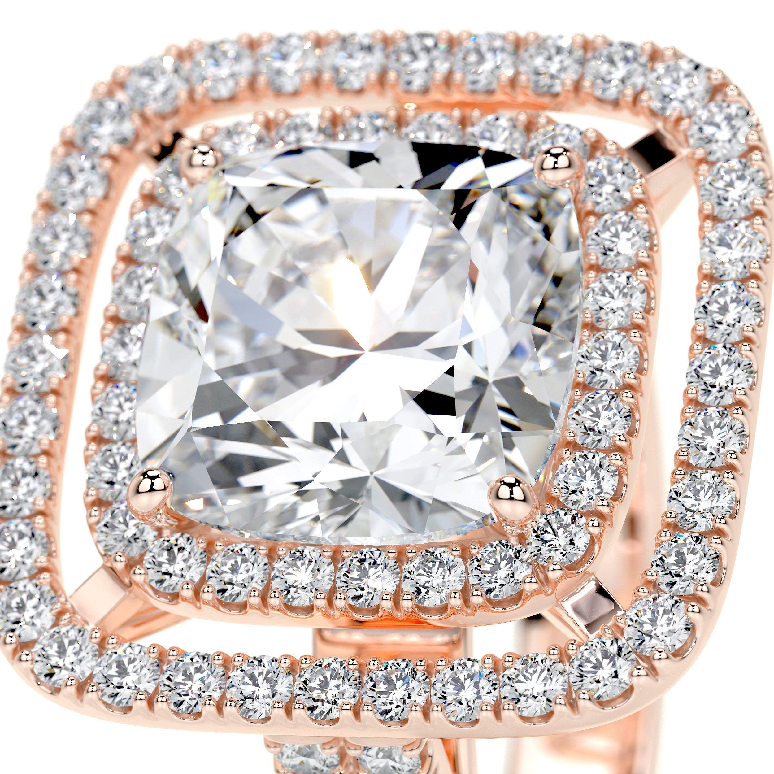 Piper Lab Grown Diamond Ring   (4 Carat) - 14K Rose Gold