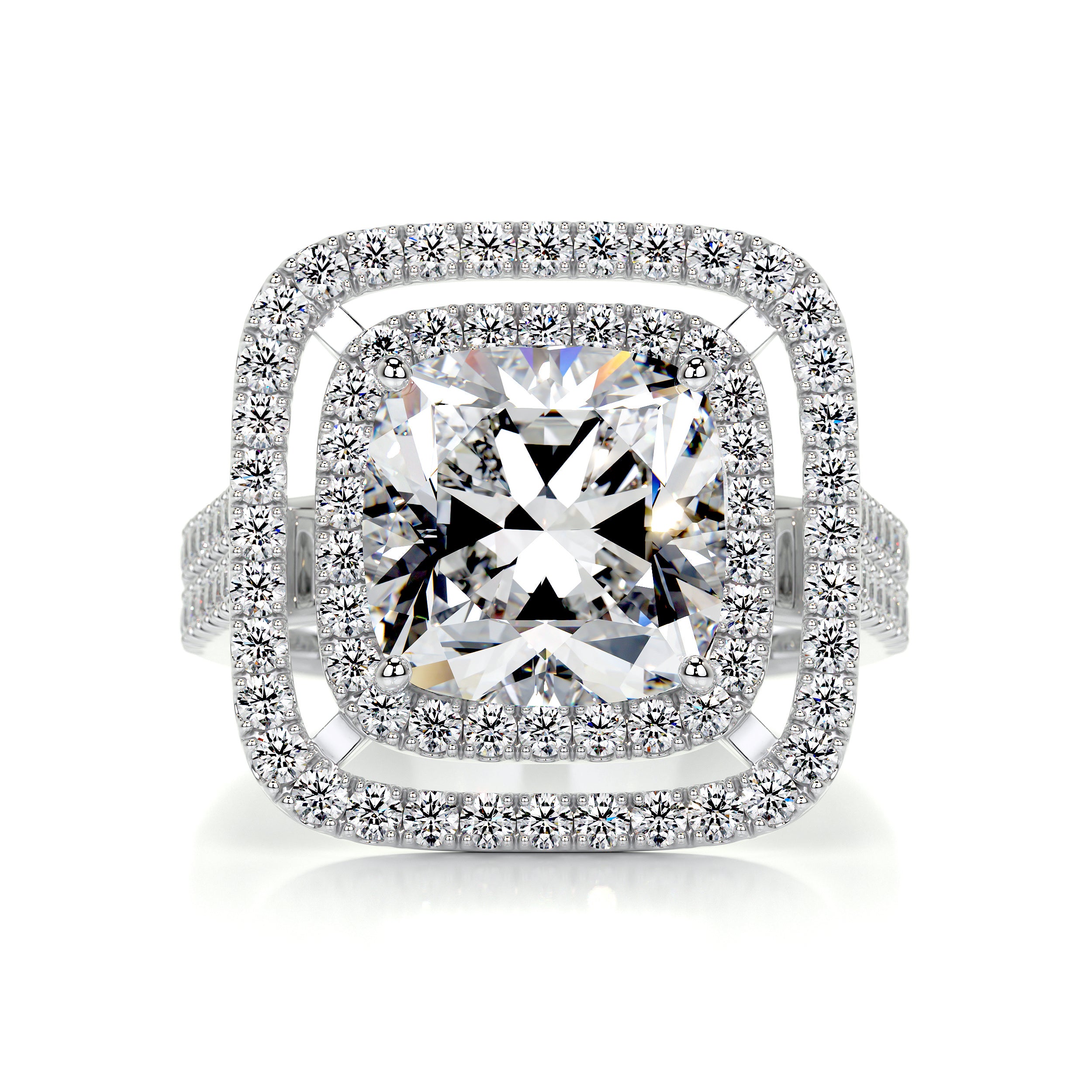 Piper Diamond Engagement Ring   (4 Carat) - 18K White Gold