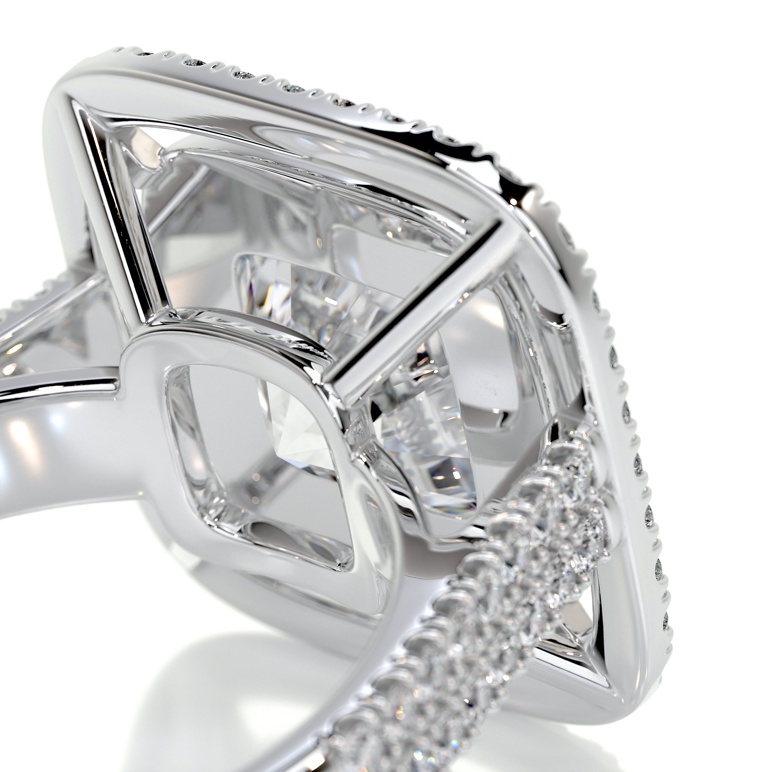 Piper Diamond Engagement Ring   (4 Carat) - Platinum