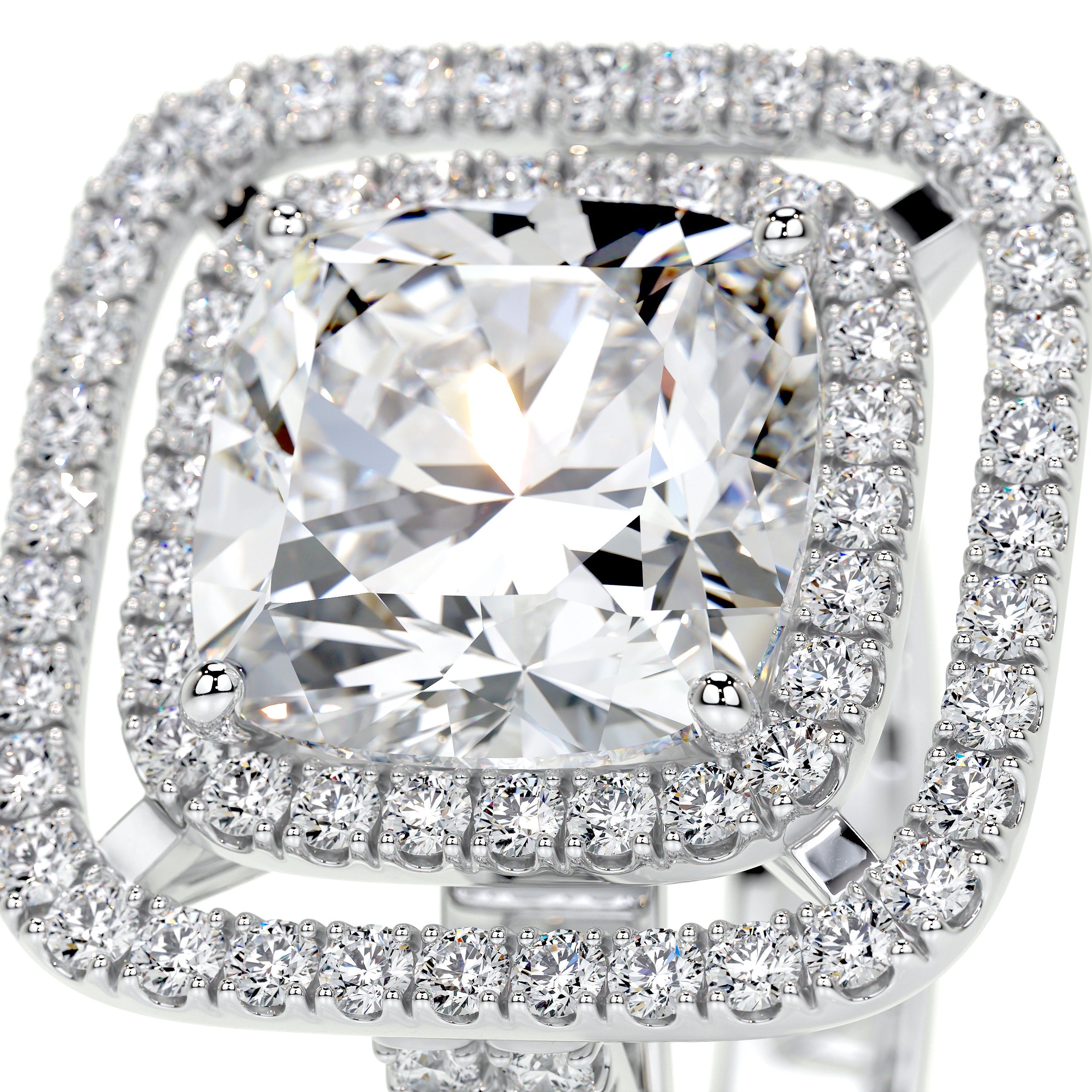 Piper Lab Grown Diamond Ring   (4 Carat) - 14K White Gold