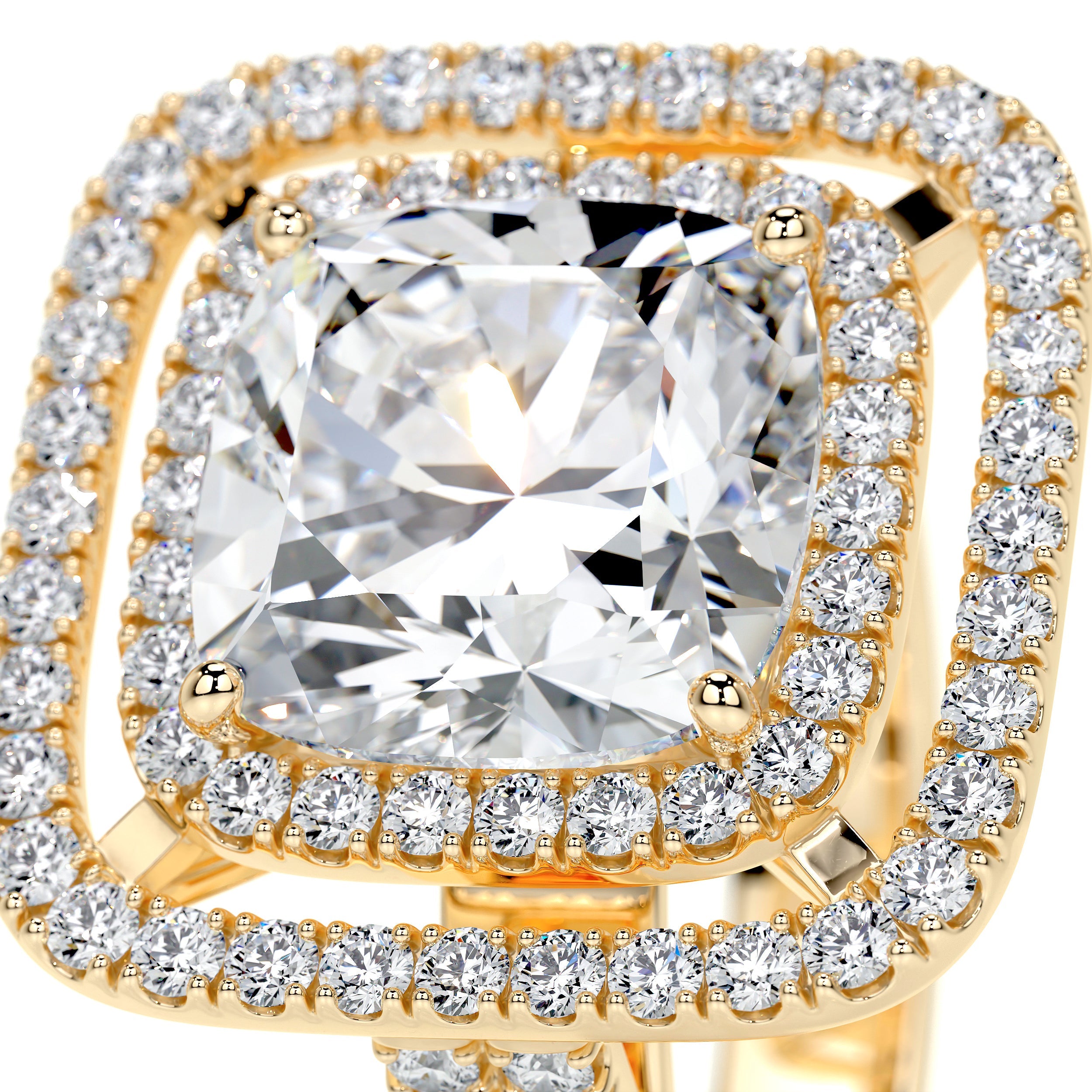 Piper Lab Grown Diamond Ring   (4 Carat) - 18K Yellow Gold