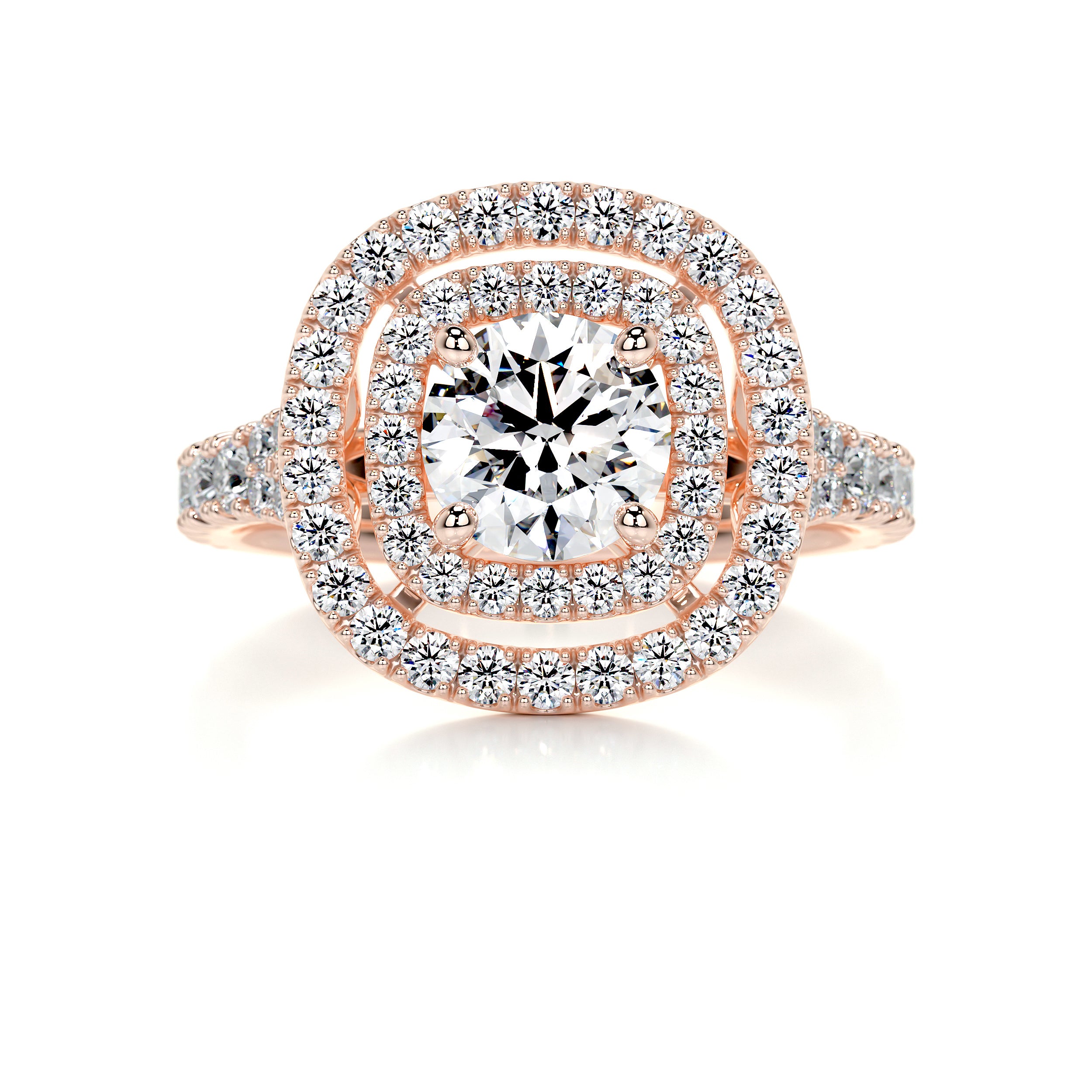 Natalie Diamond Engagement Ring   (2.2 Carat) -14K Rose Gold