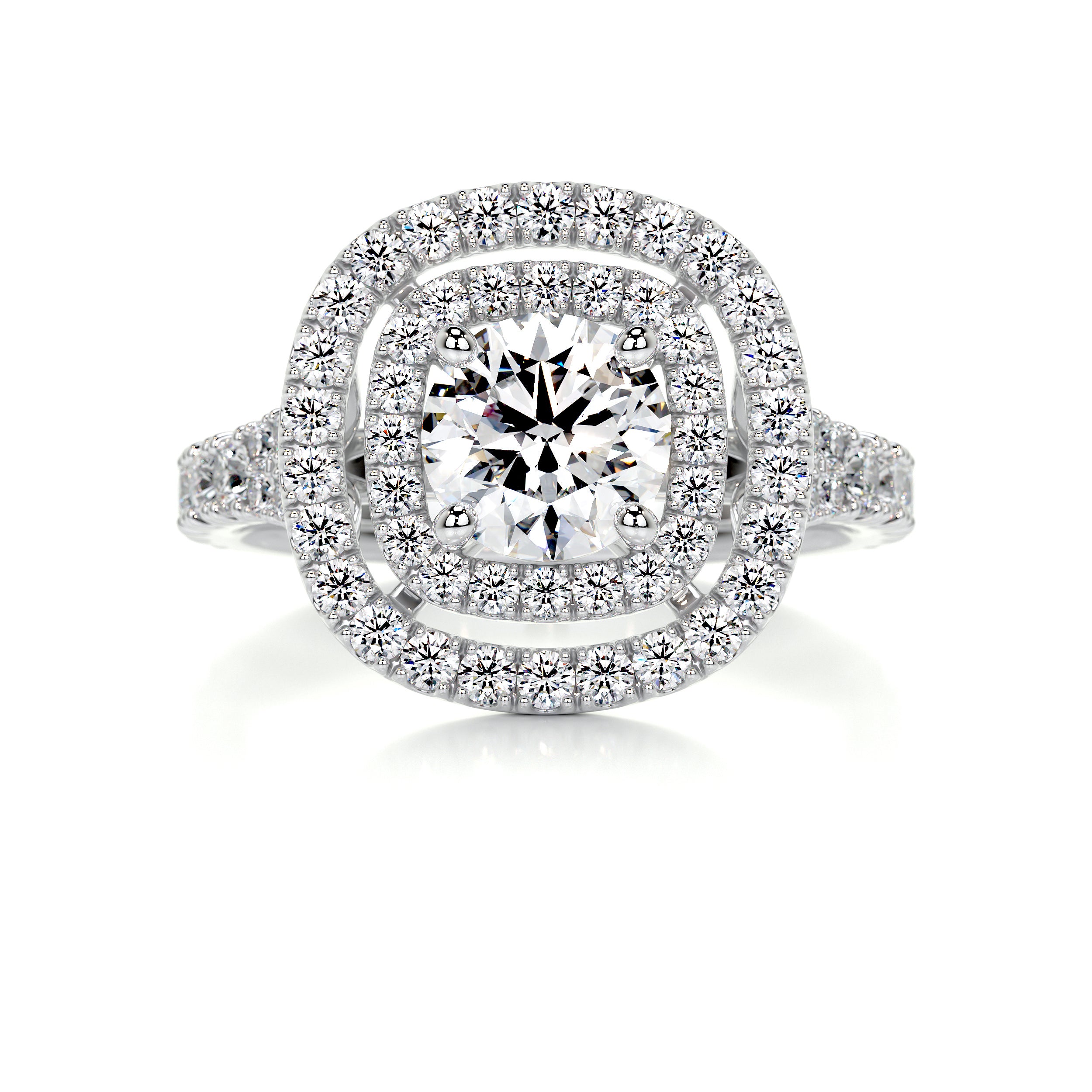 Natalie Diamond Engagement Ring   (2.2 Carat) -14K White Gold