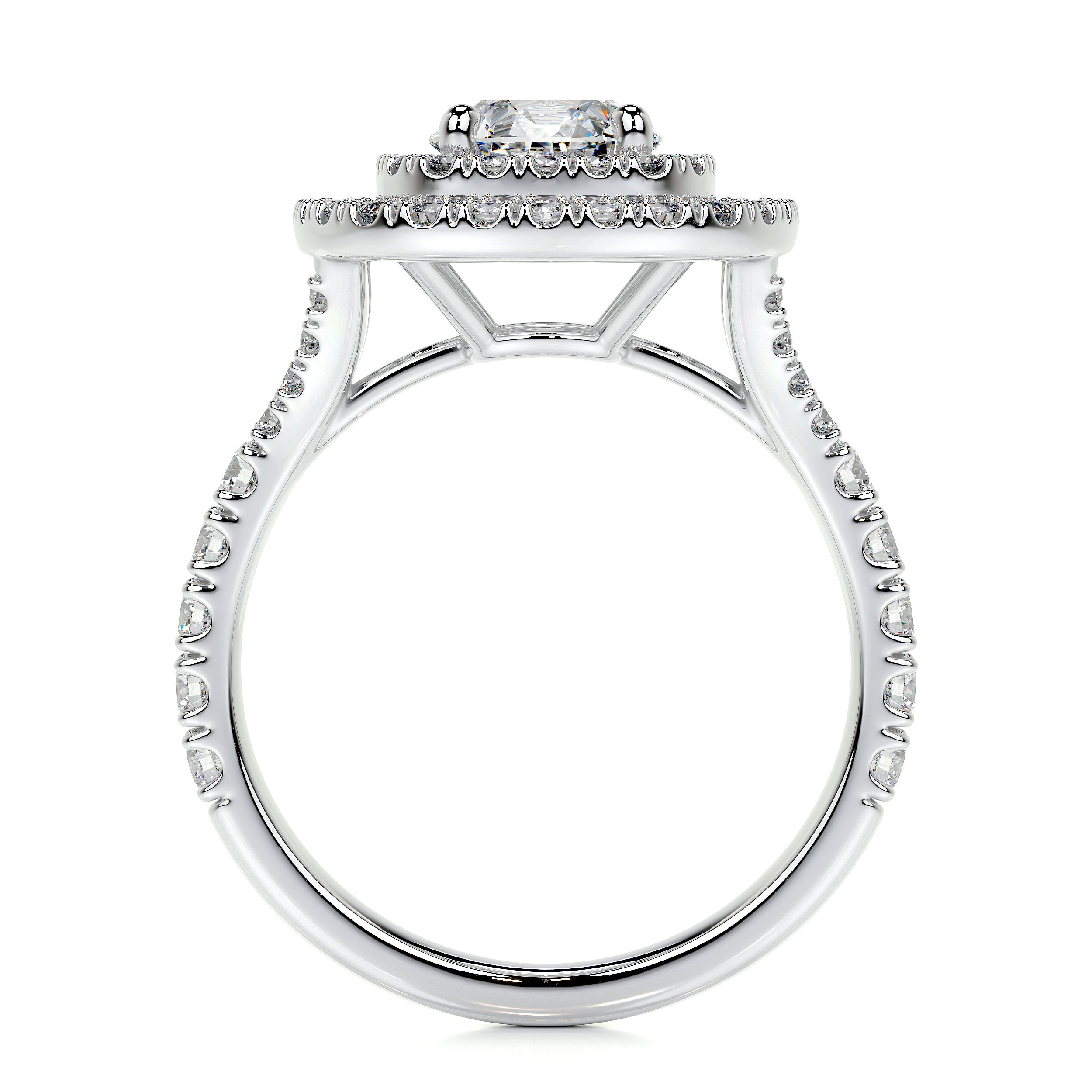 Natalie Lab Grown Diamond Ring   (2.2 Carat) -14K White Gold