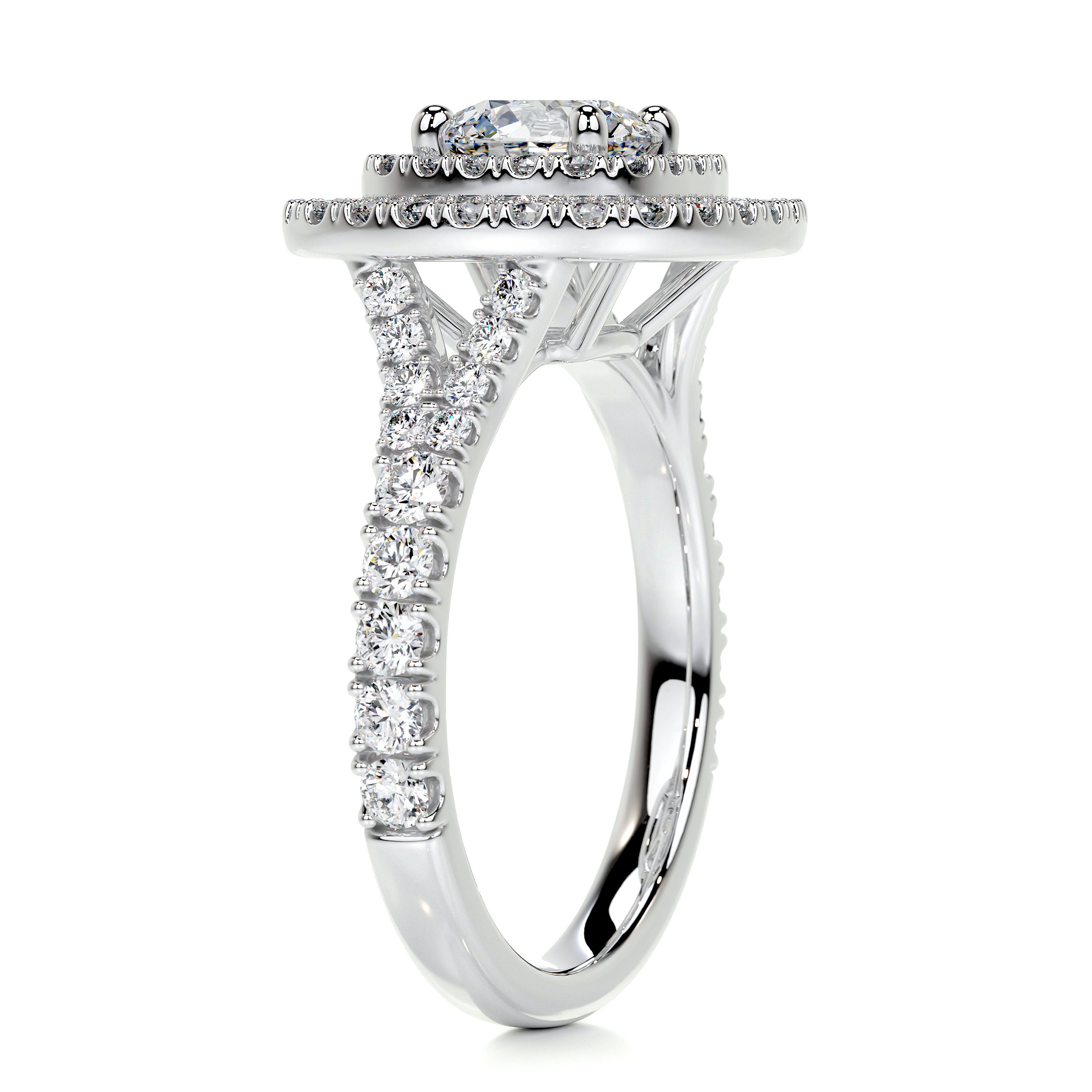 Natalie Diamond Engagement Ring   (2.2 Carat) -14K White Gold