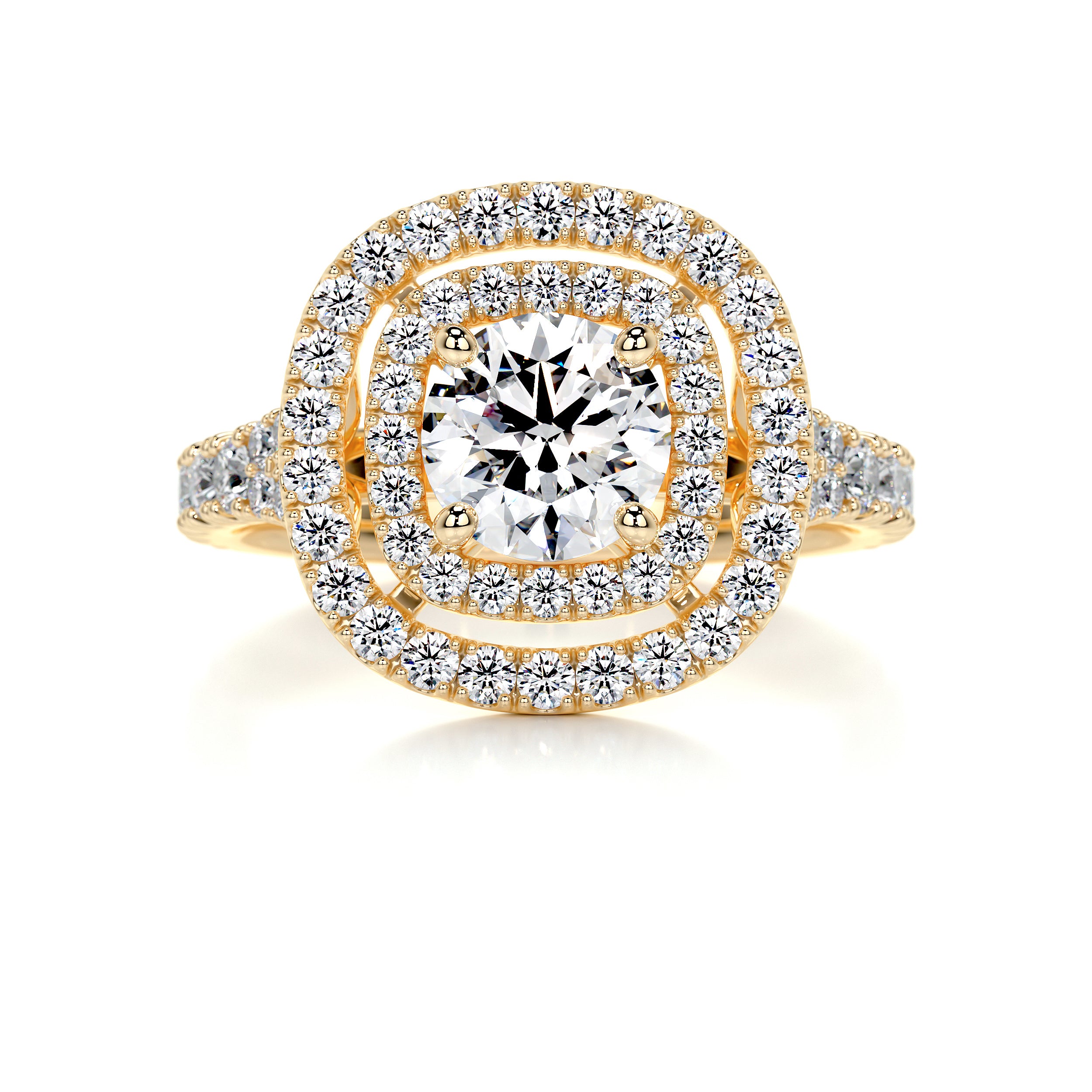 Natalie Diamond Engagement Ring -18K Yellow Gold