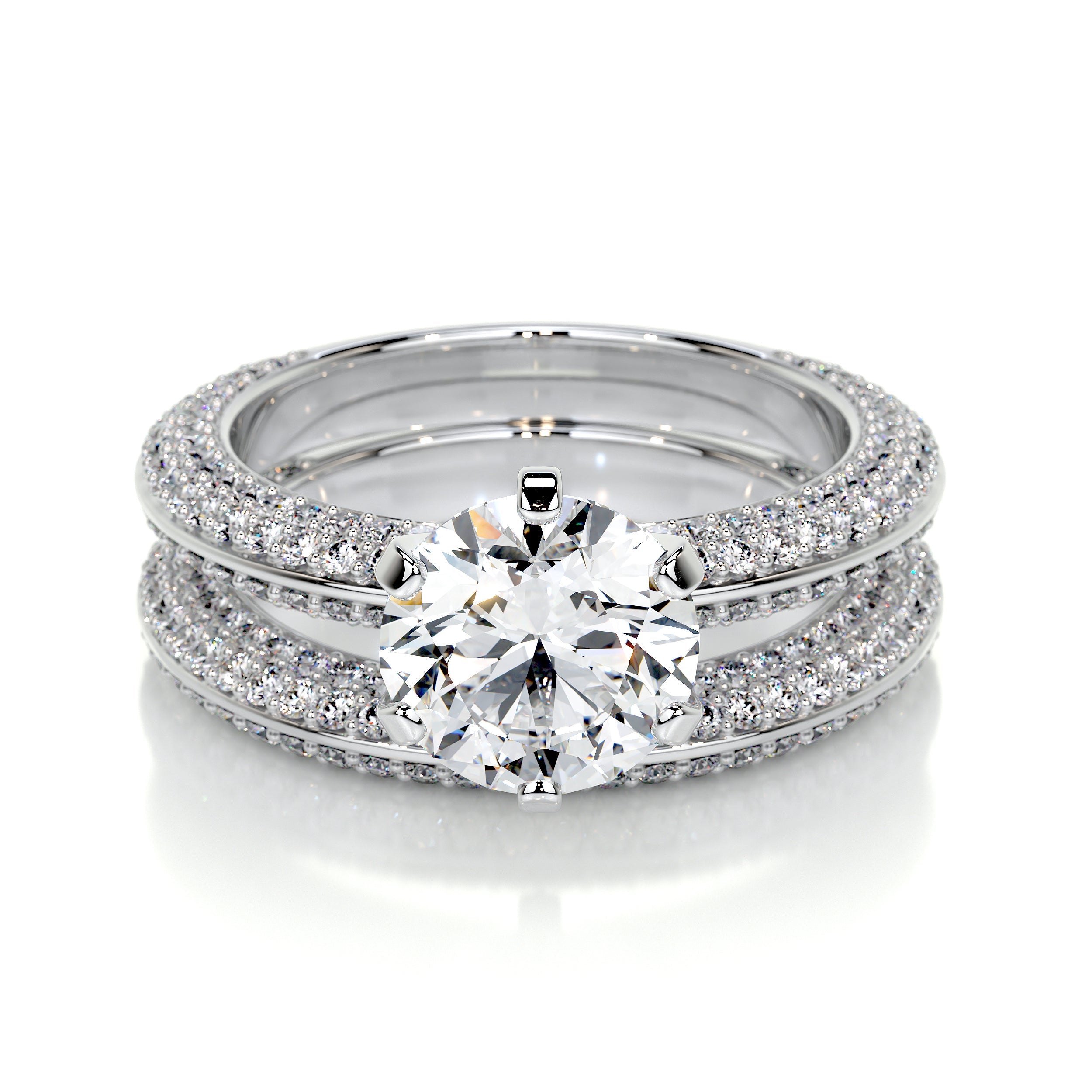 Haven Lab Grown Diamond Bridal Set   (3.5 Carat) -14K White Gold