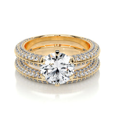 Haven Lab Grown Diamond Bridal Set -18K Yellow Gold