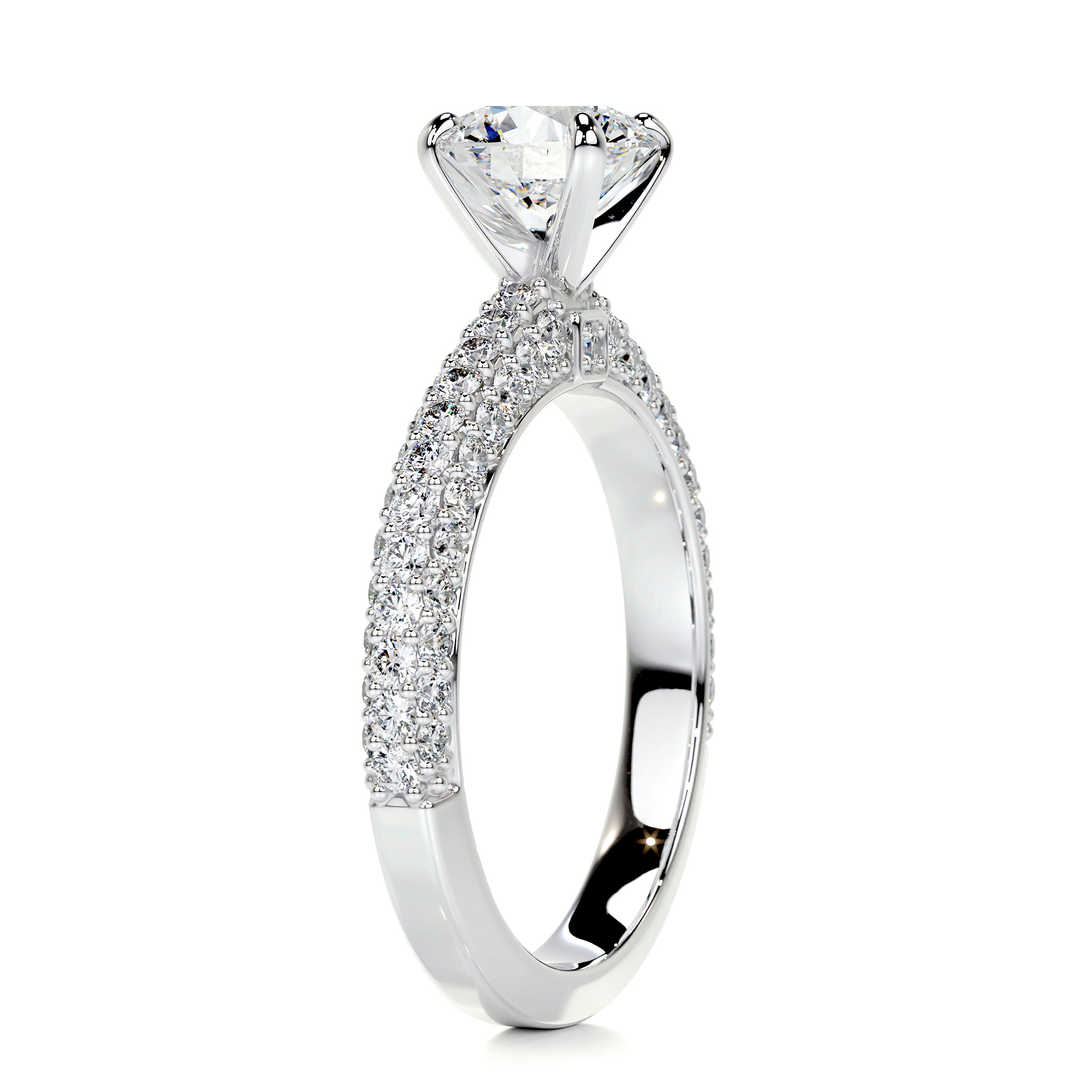 Lillian Diamond Engagement Ring -18K White Gold