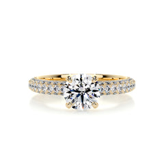 Lillian Diamond Engagement Ring -18K Yellow Gold