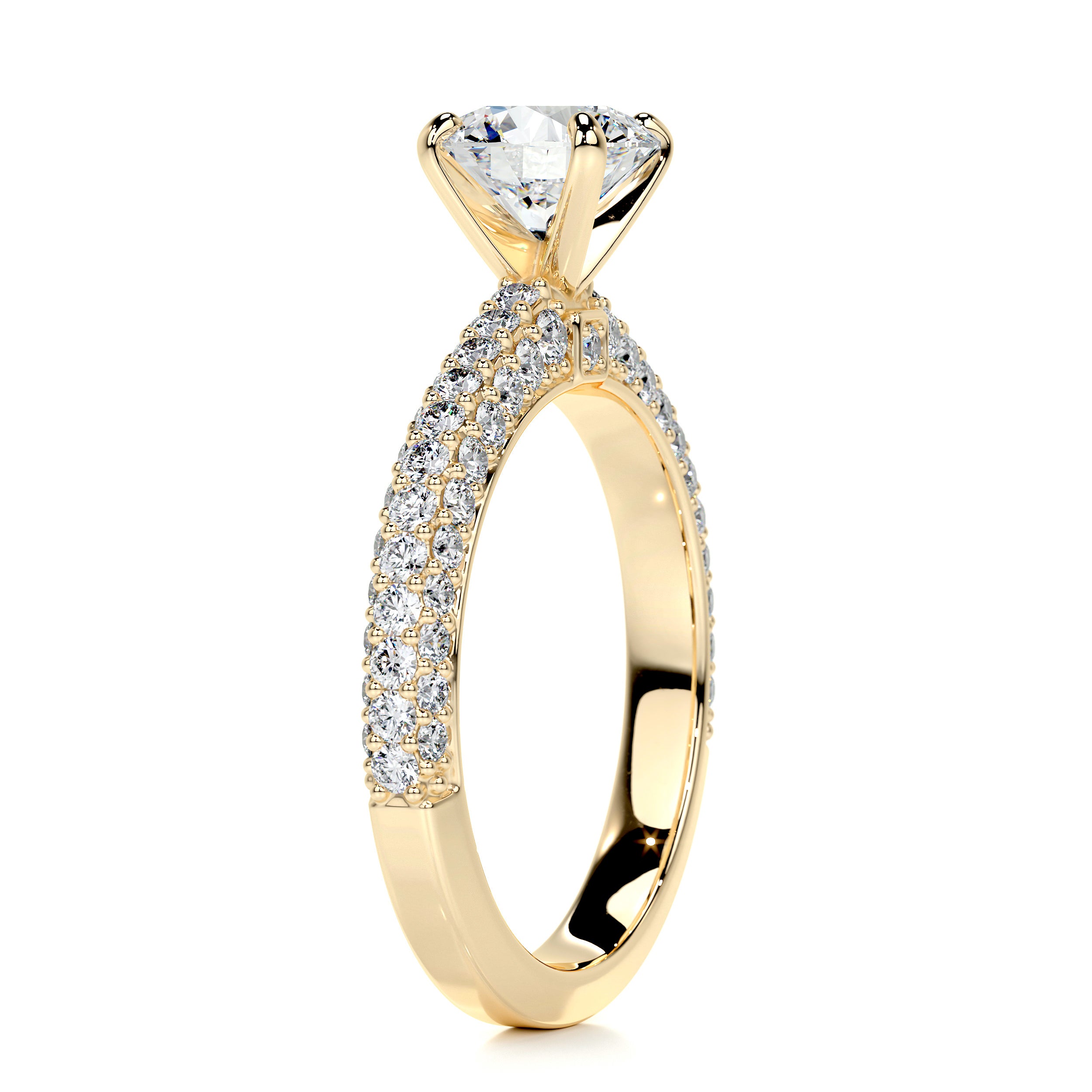 Lillian Diamond Engagement Ring -18K Yellow Gold