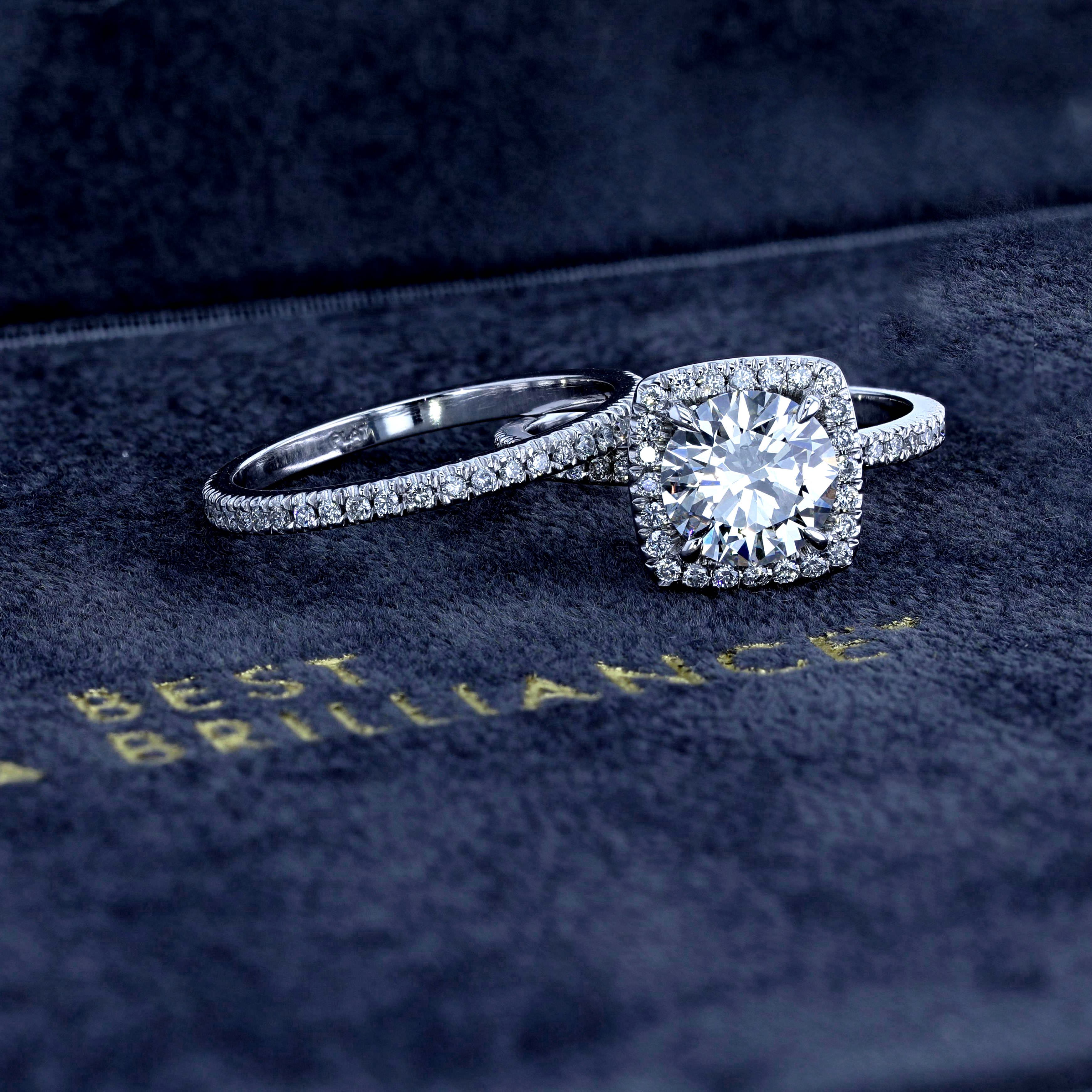 Catalina Lab Grown Diamond Bridal Set   (2.6 Carat) -Platinum