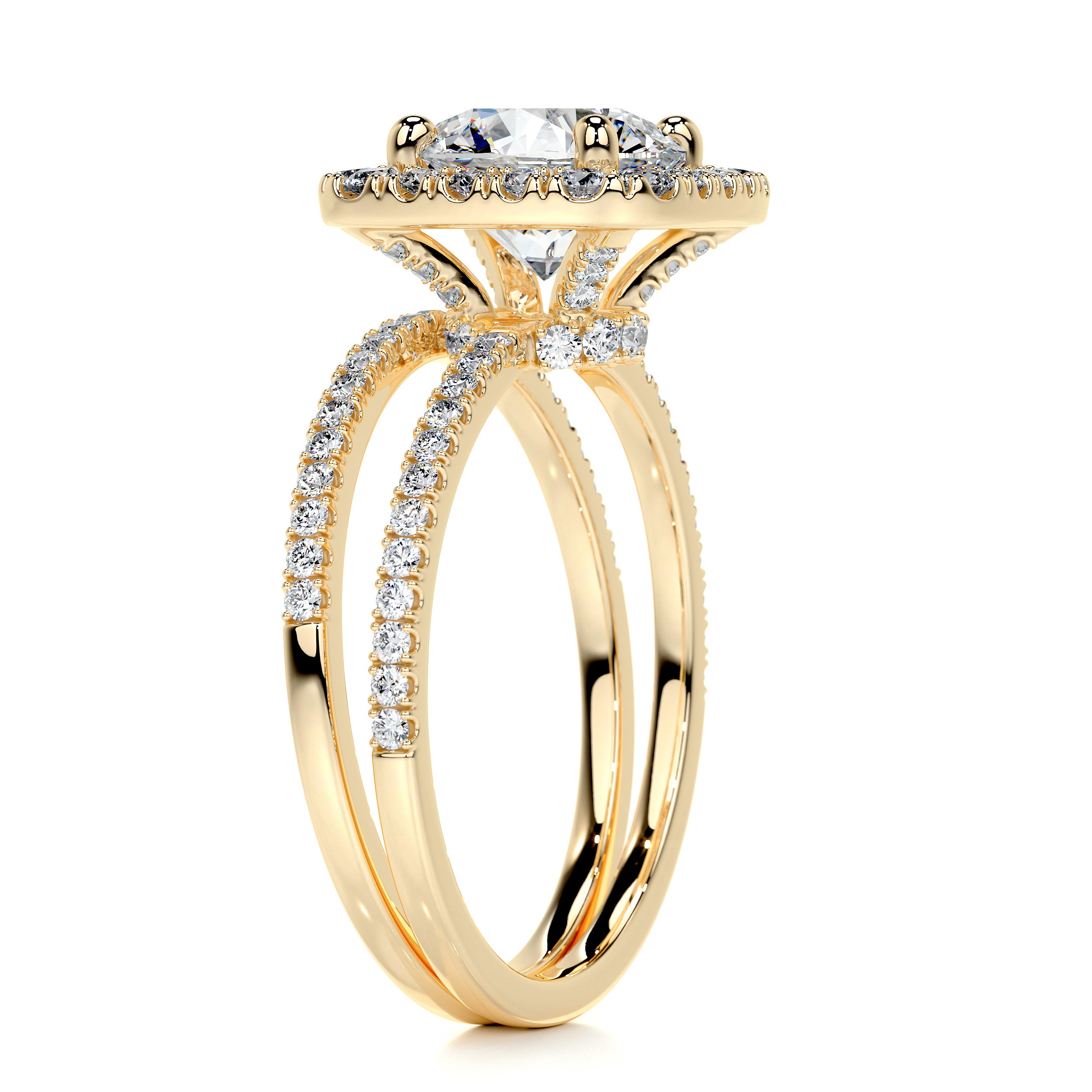 Catalina Diamond Bridal Set -18K Yellow Gold