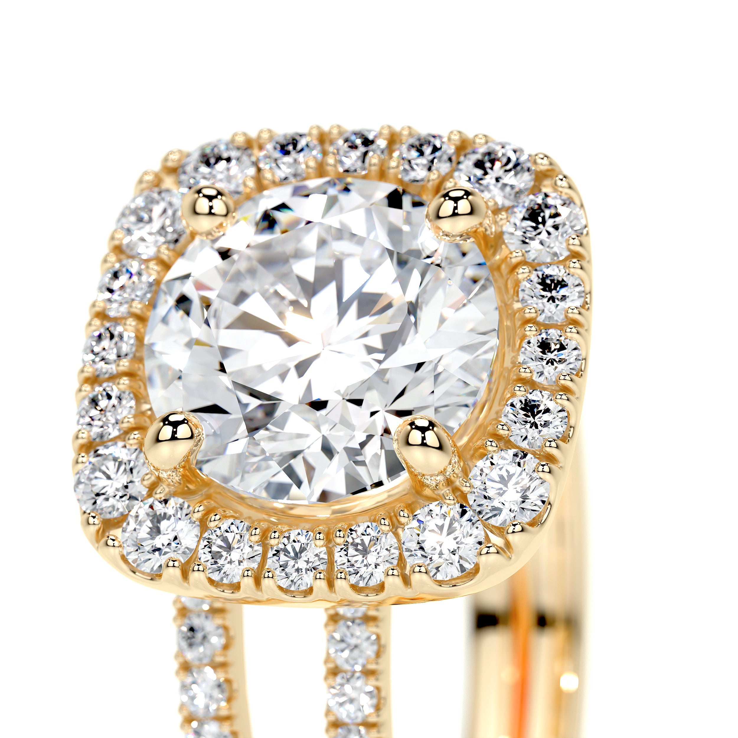 Catalina Lab Grown Diamond Bridal Set   (2.6 Carat) -18K Yellow Gold