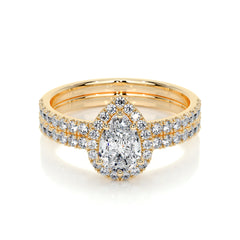 Juniper Lab Grown Diamond Bridal Set -18K Yellow Gold