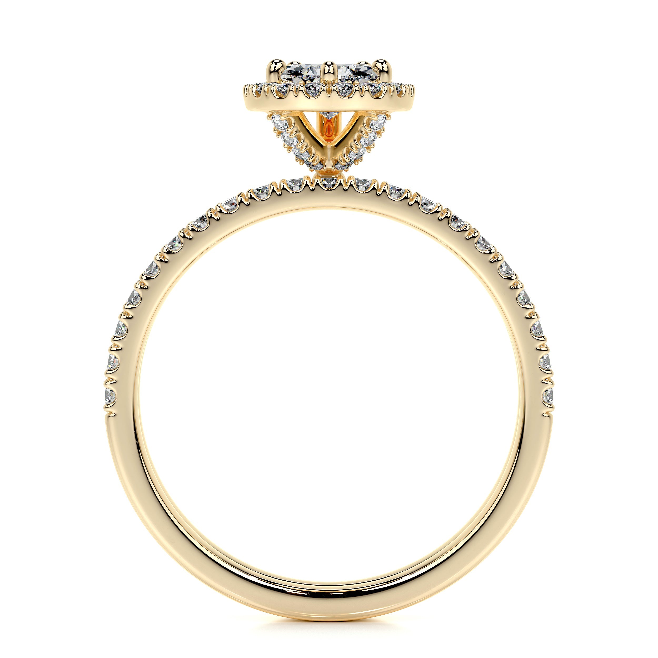 Juniper Lab Grown Diamond Bridal Set   (1.65 Carat) -18K Yellow Gold
