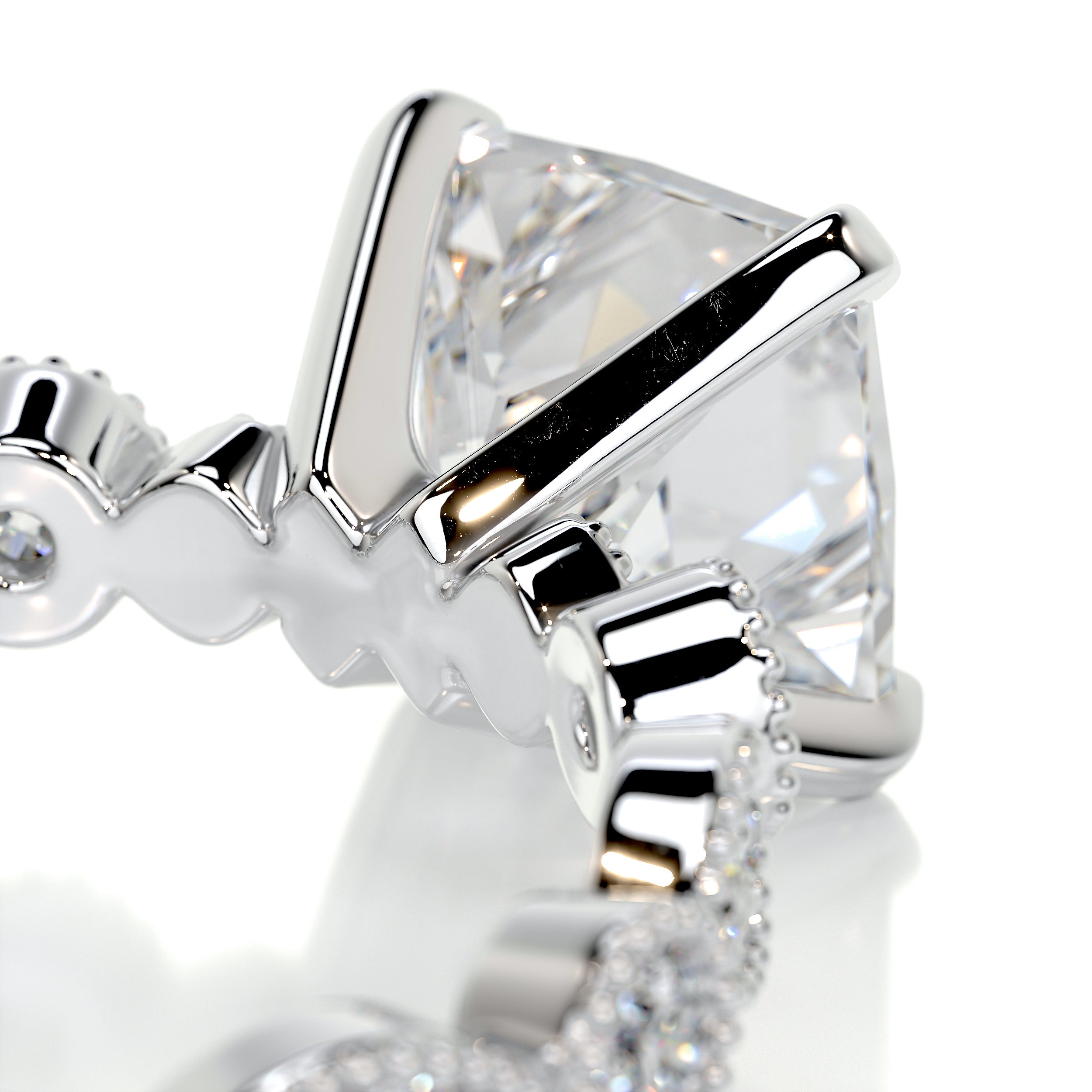 Amelia Diamond Engagement Ring   (2.5 Carat) -18K White Gold