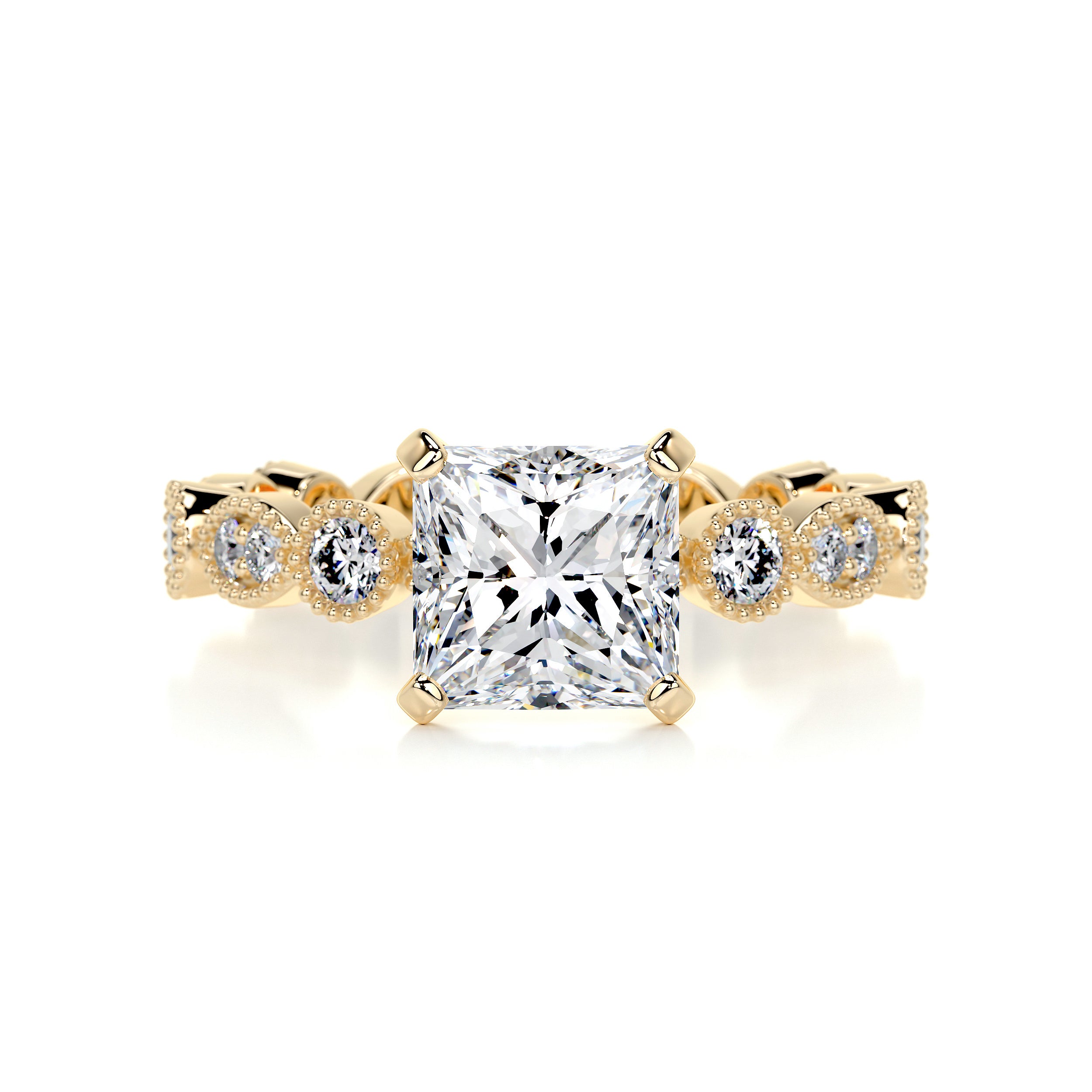 Amelia Diamond Engagement Ring -18K Yellow Gold
