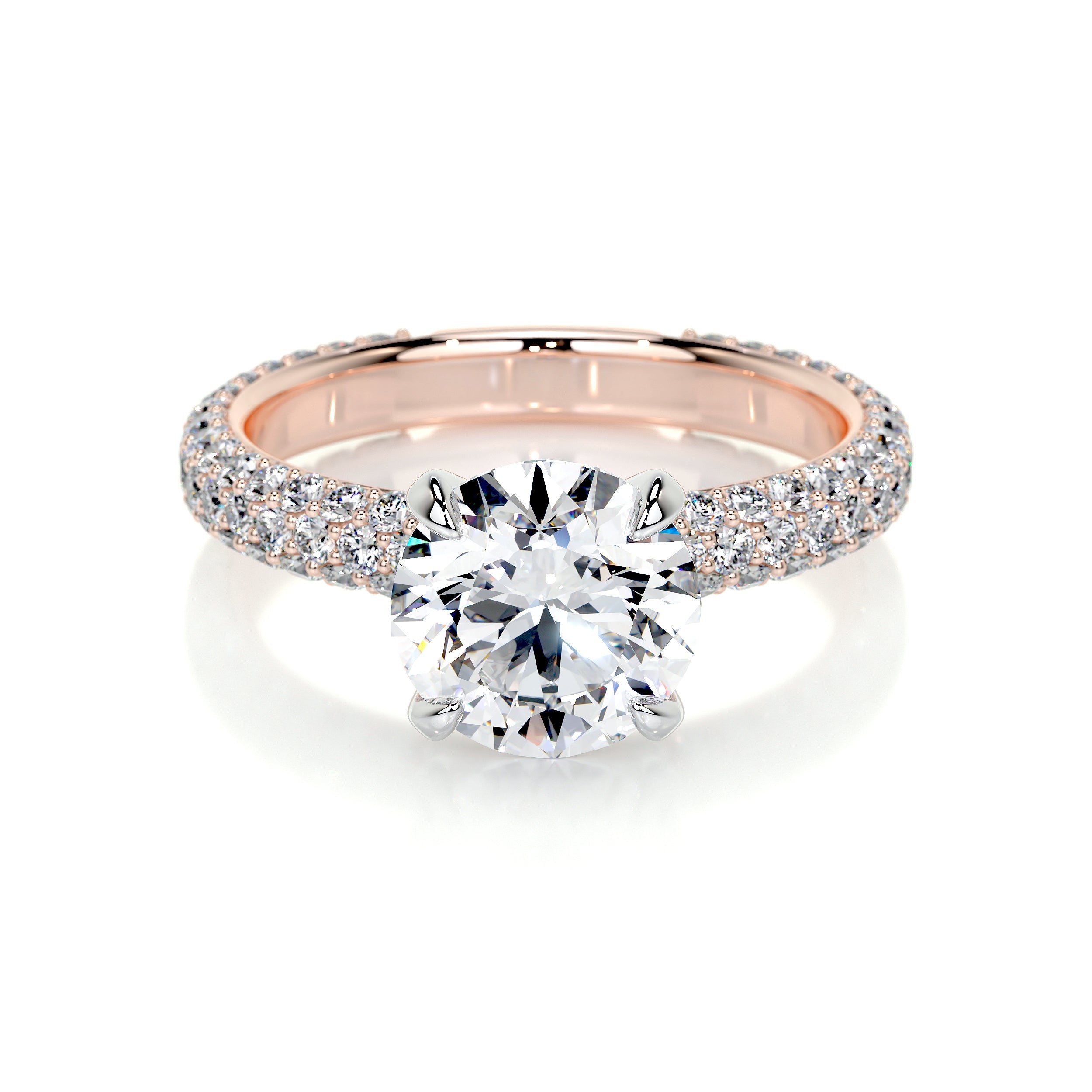 Charlotte Lab Grown Diamond Ring   (2.5 Carat) -14K Rose Gold