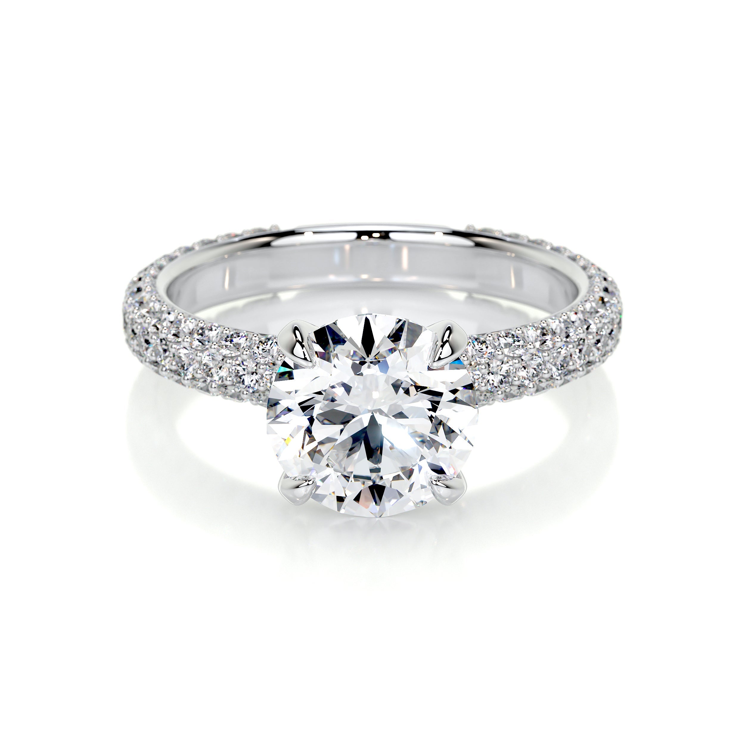 7.5 CTW Solitaire Radiant-Cut Engagement Ring in 18K Gold 18K White Gold/VVS Lab-Grown / 5.5 / No Matching Diamond Band (+$0)