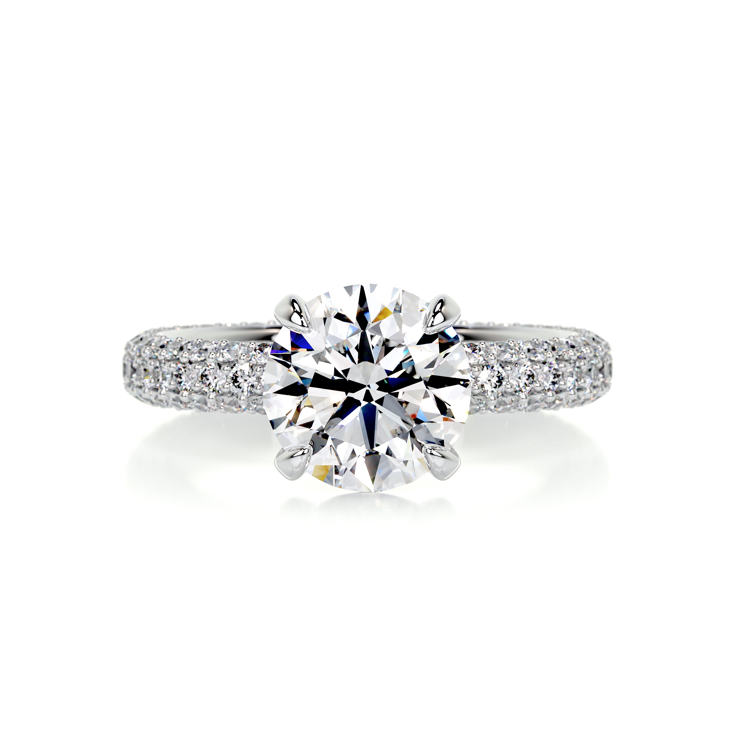 Charlotte Diamond Engagement Ring   (2.5 Carat) -18K White Gold