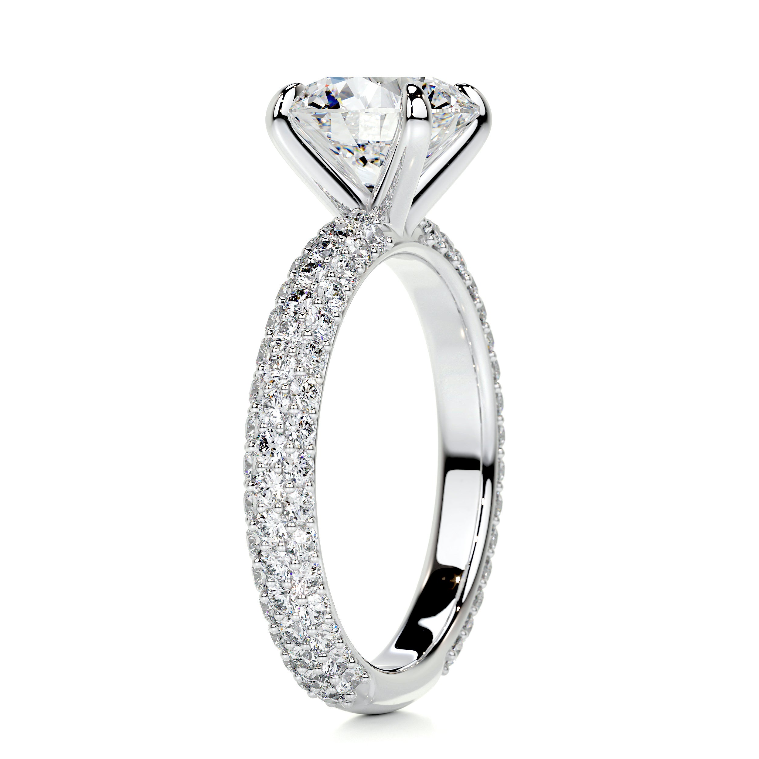 Charlotte Diamond Engagement Ring   (2.5 Carat) -18K White Gold