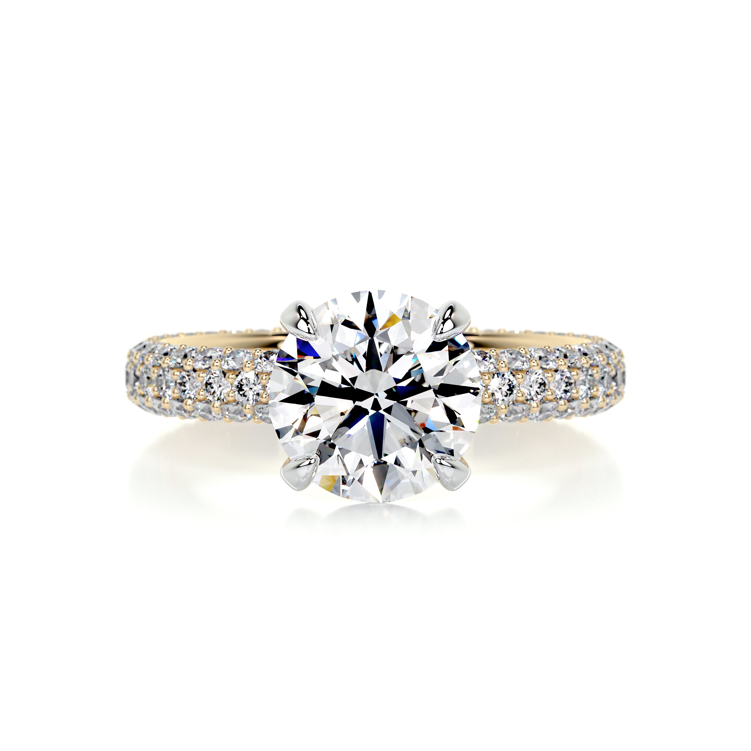 Charlotte Diamond Engagement Ring   (2.5 Carat) -18K Yellow Gold