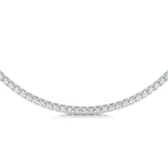 Callie Diamond Tennis Necklace Collier (6.00 Carat) -18K White Gold