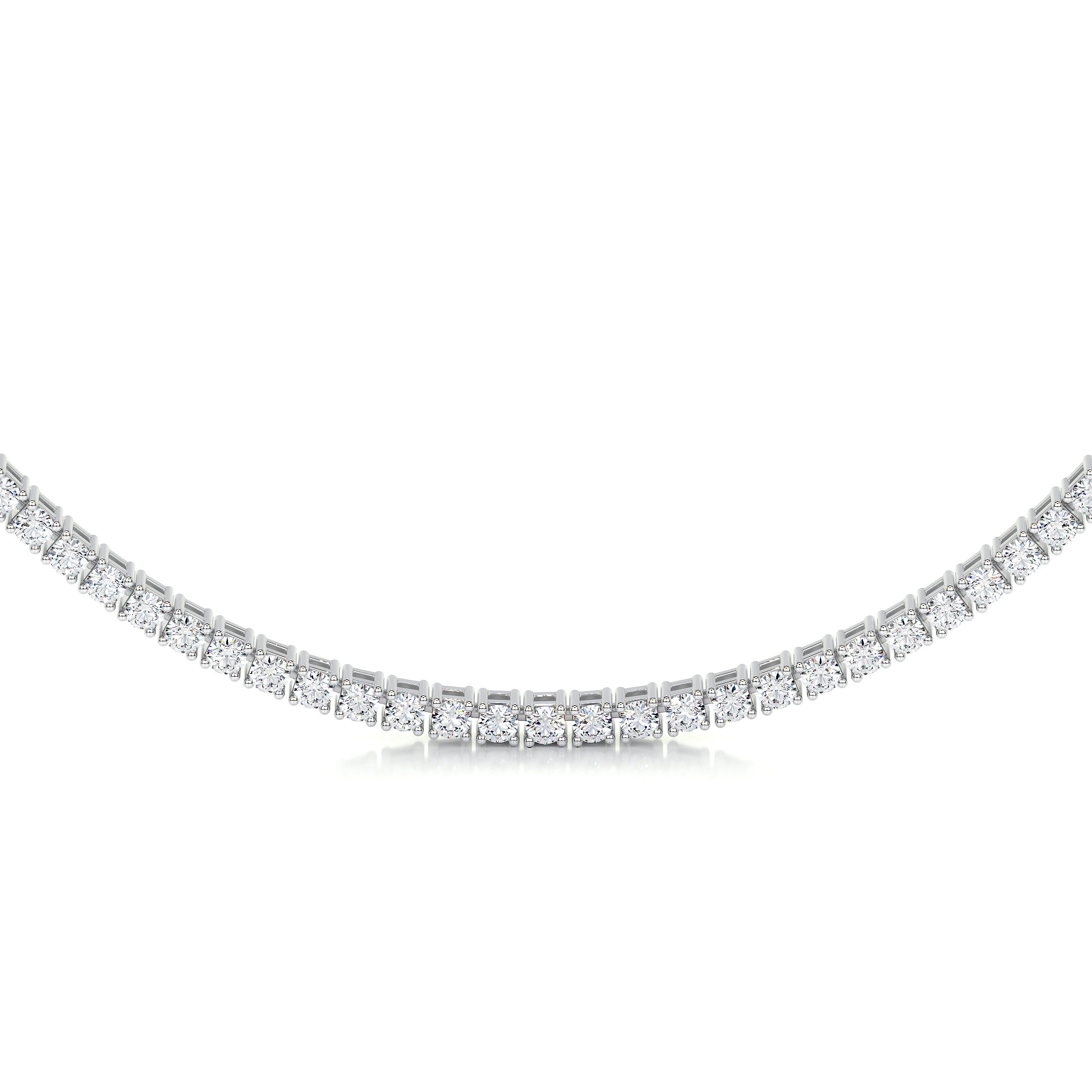 Callie Diamond Tennis Necklace Collier   (6.00 Carat) -14K White Gold
